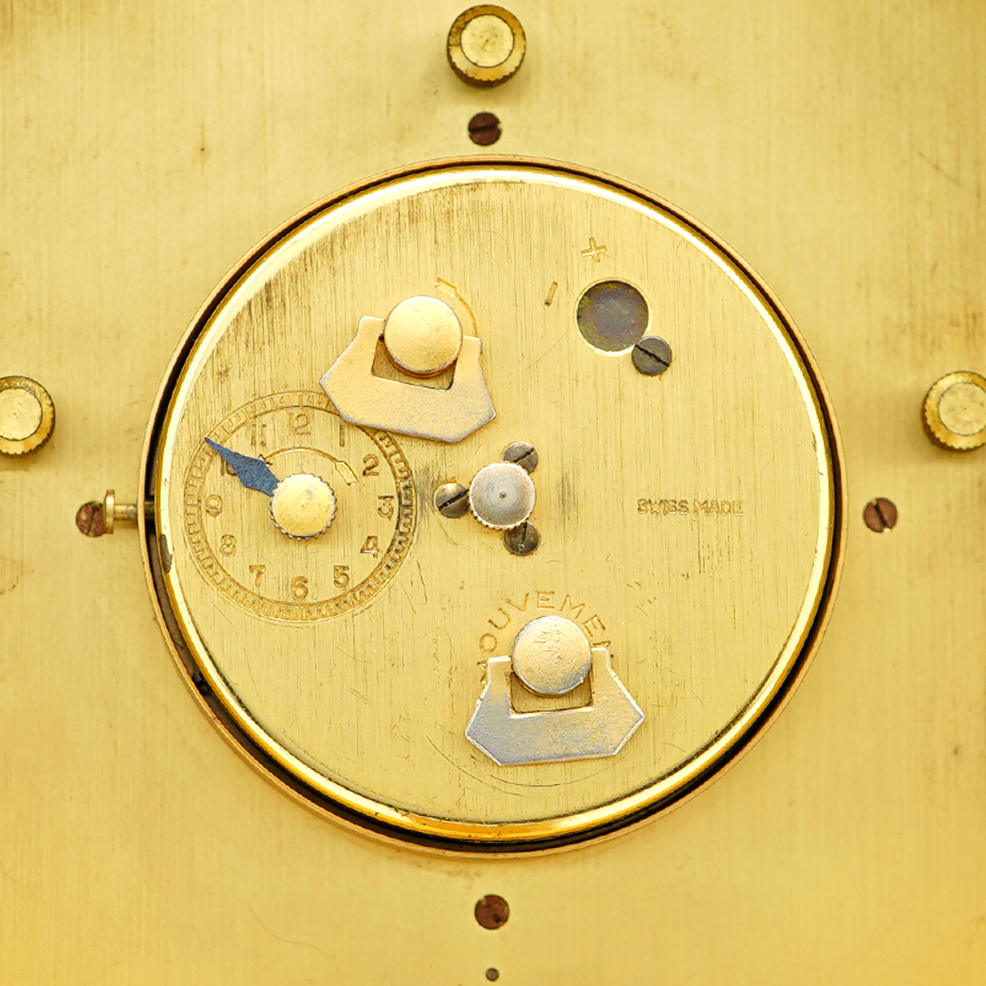 Looping Triple Calendar Moonphase Alarm Desk Clock *Vintage* - Inventory 9215