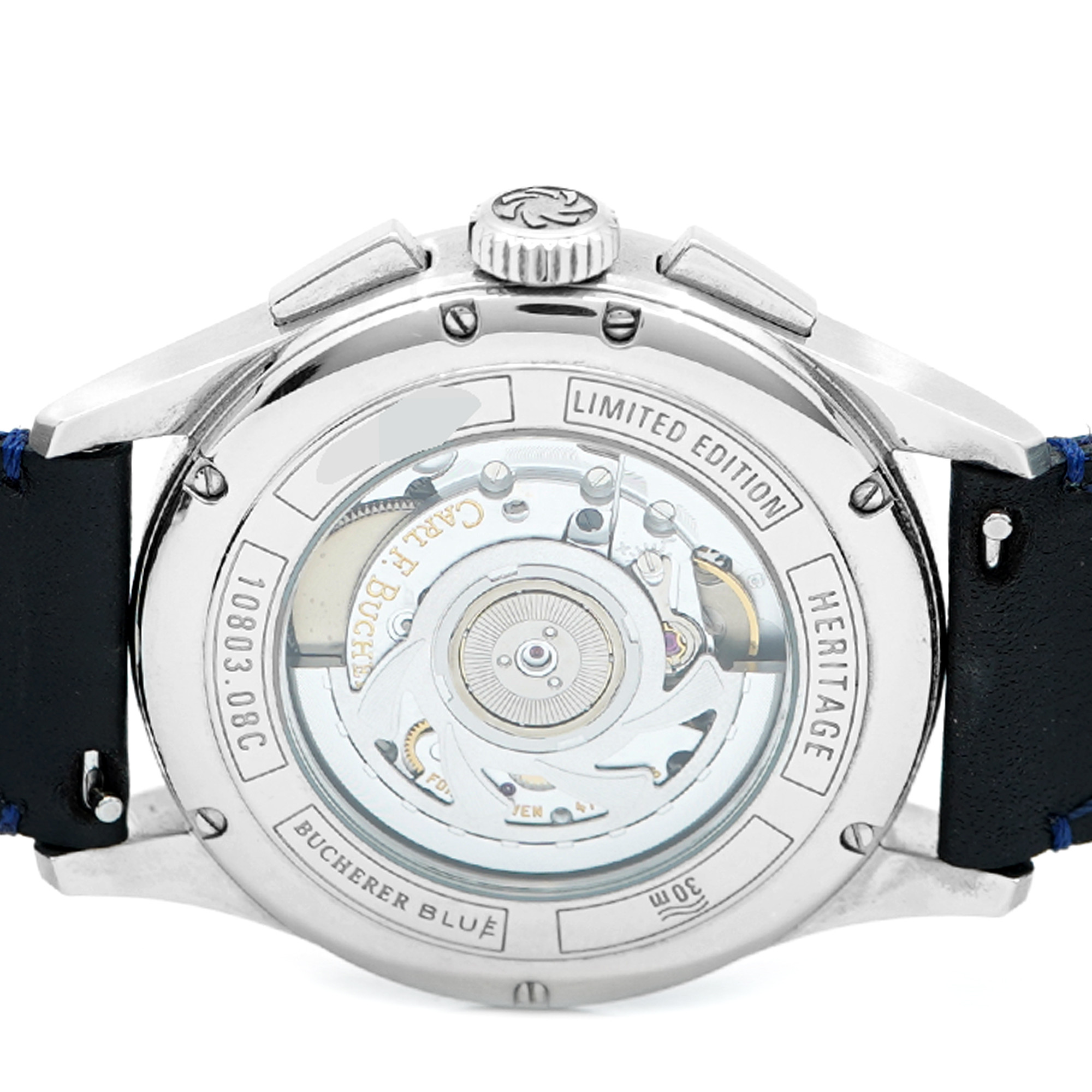 Carl F Bucherer Heritage Bicompax Annual Calendar  Blue - Inventory 9226