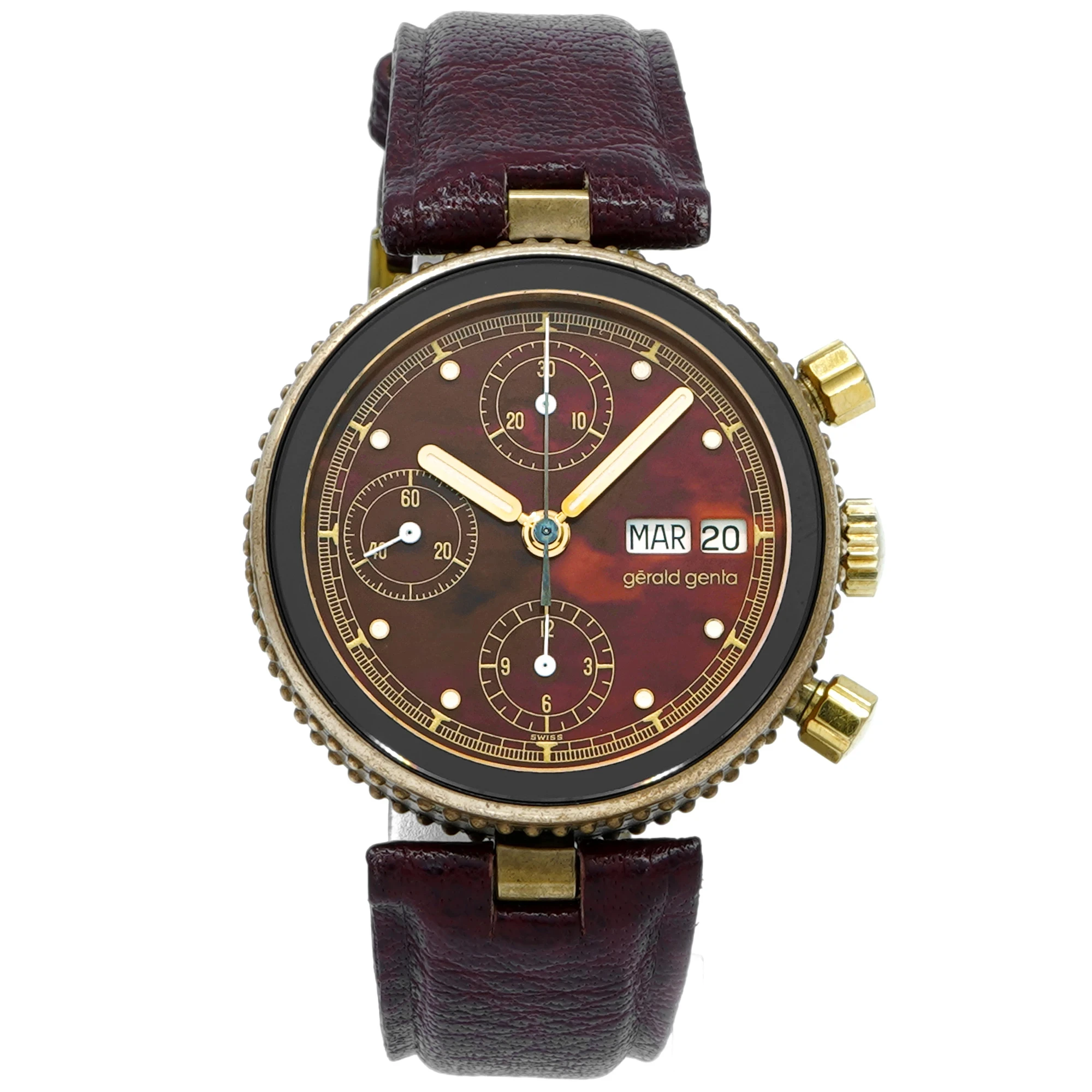 Gerald Genta Gefica Safari Bronze Chronograph G2989.7 - Inventory 9107