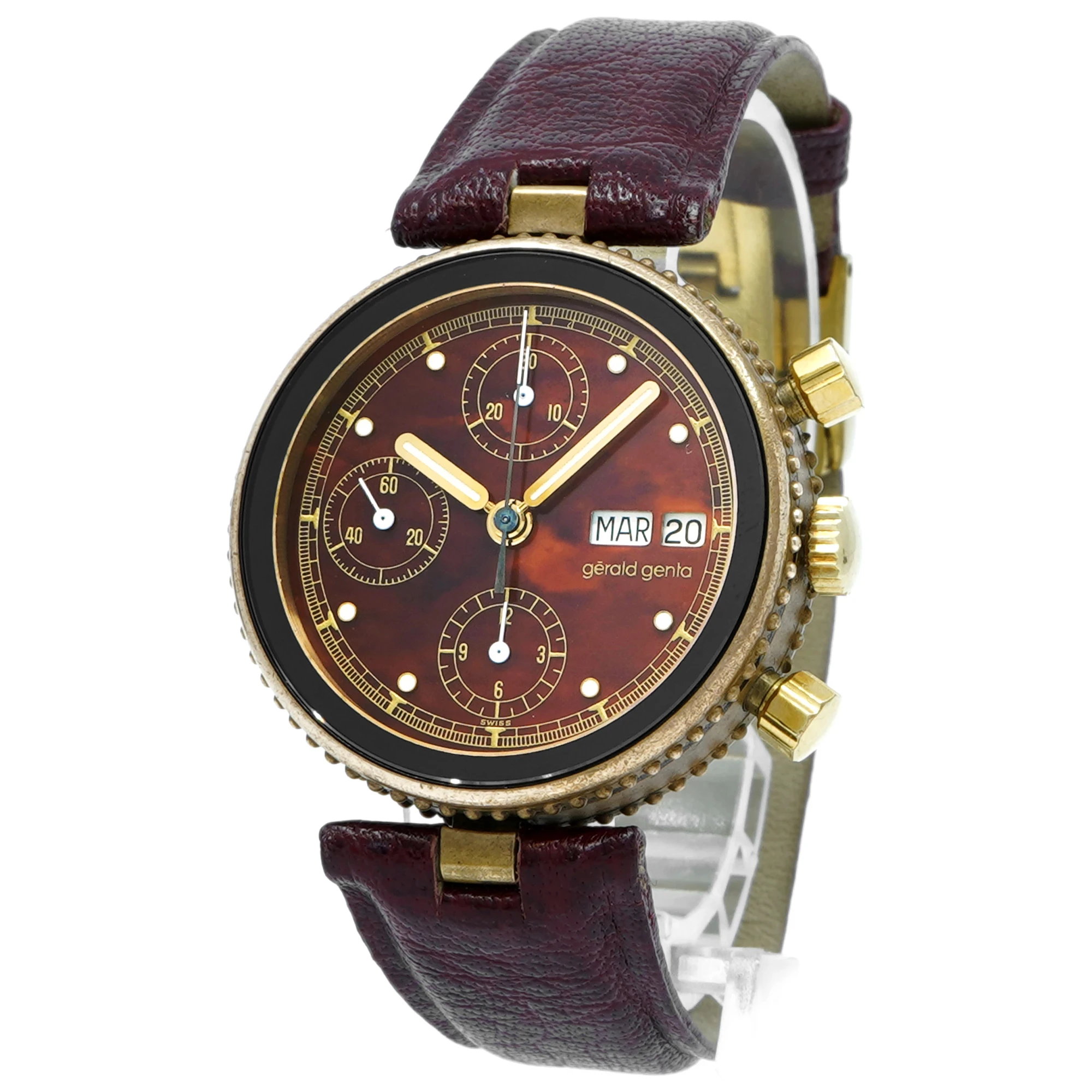 Gerald Genta Gefica Safari Bronze Chronograph G2989.7 - Inventory 9107