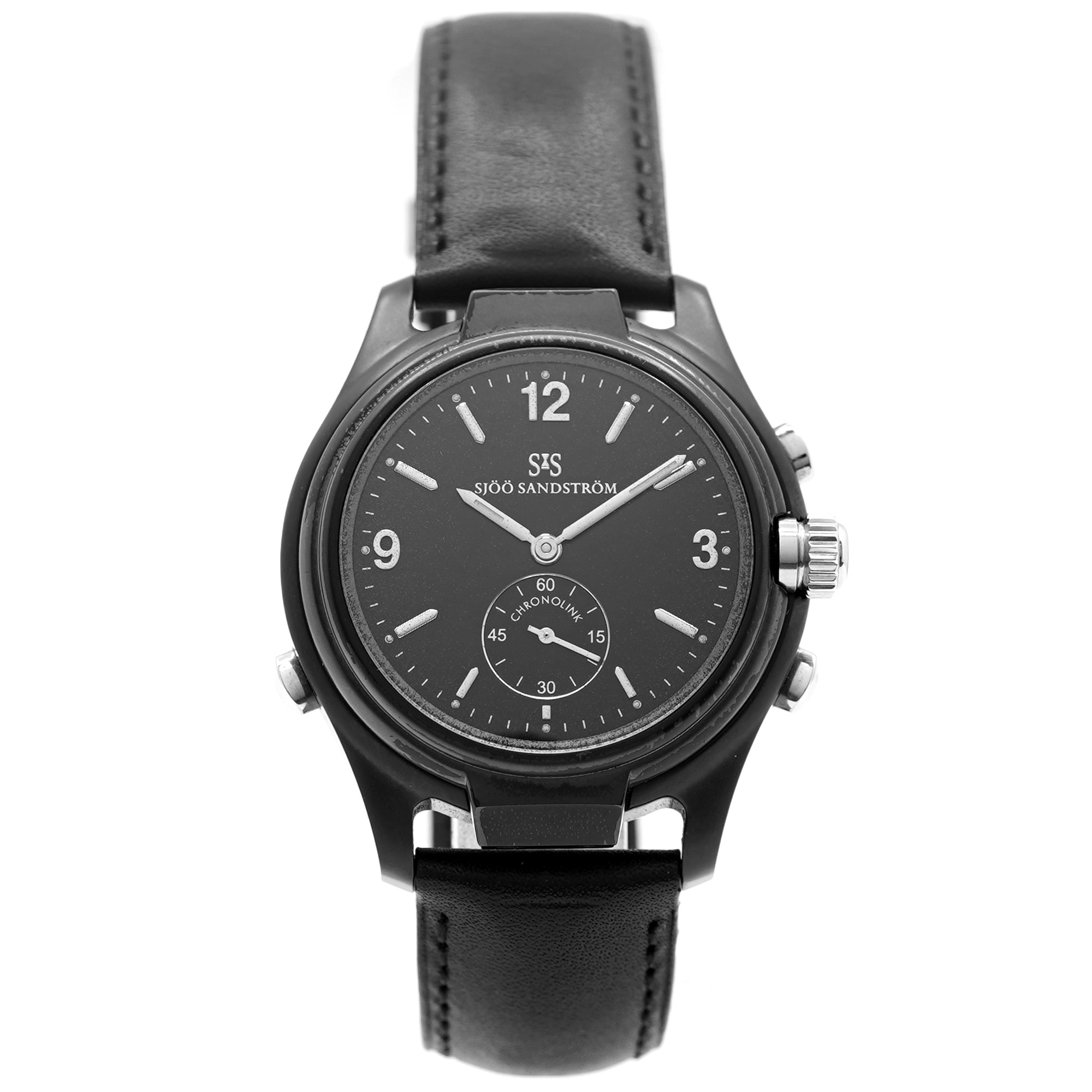 Sjoo Sandstrom Chronolink Swedish Night Wolrdtimer - Inventory 9373