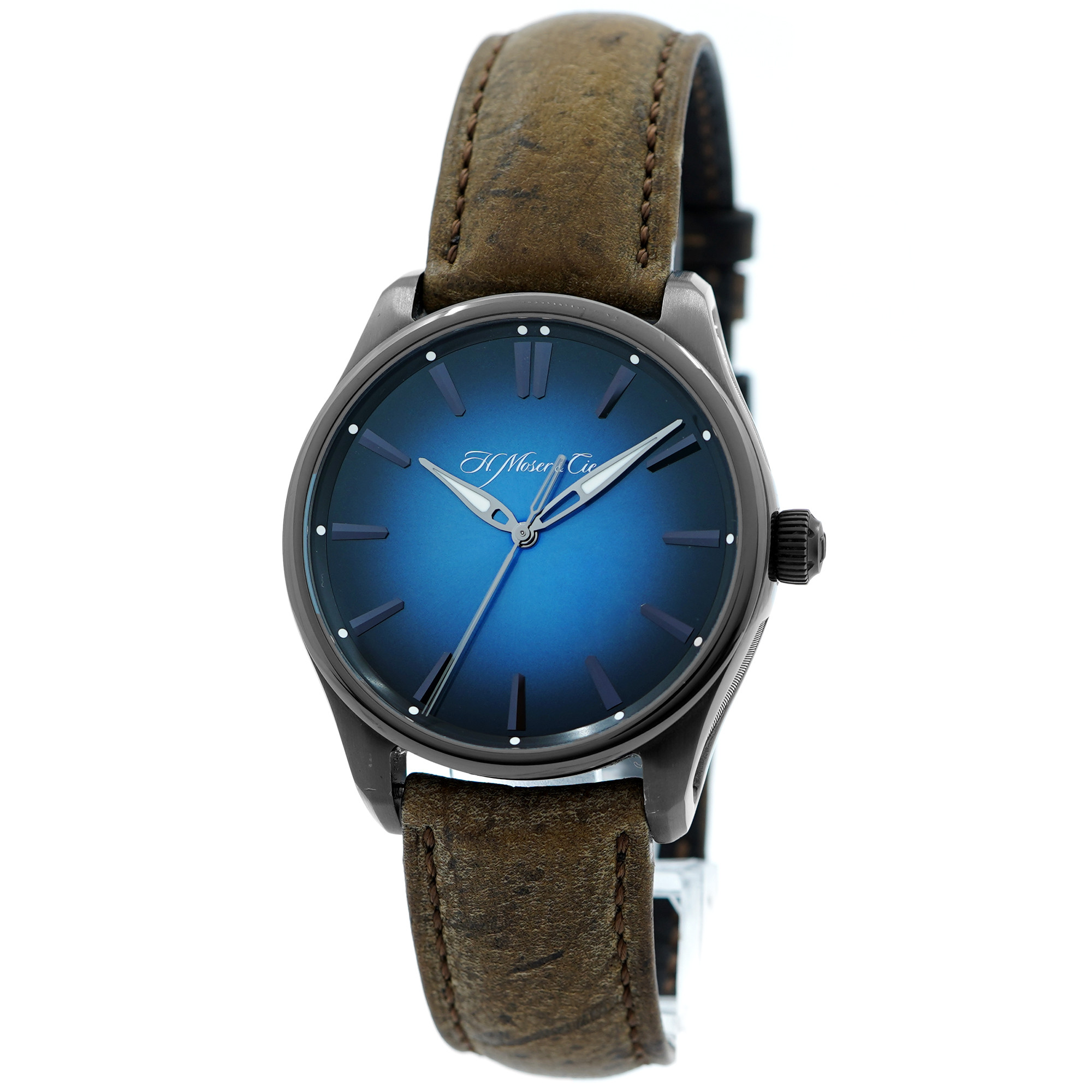 H Moser Pioneer Centre Seconds Funky Blue Black Edition 3200-1205 - Inventory 9354