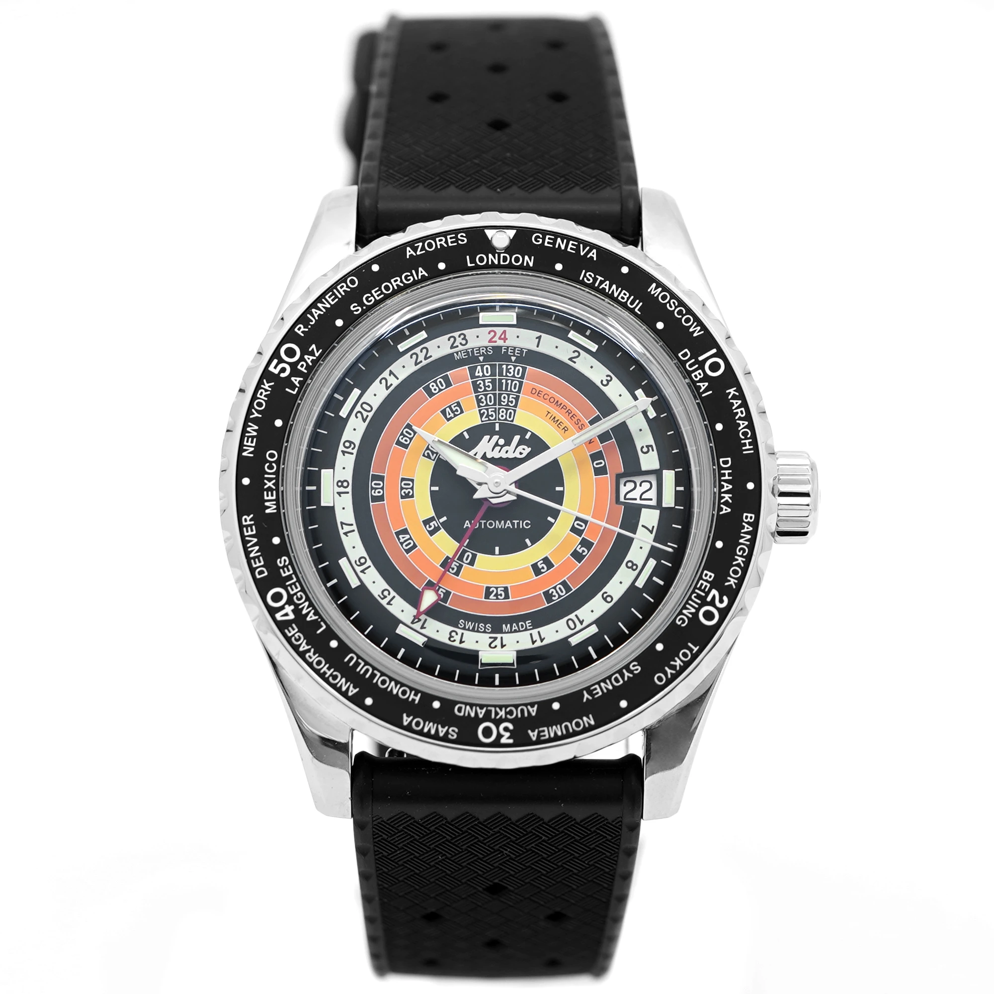 Mido Ocean Star Decompression Worldtimer  - Inventory 9386