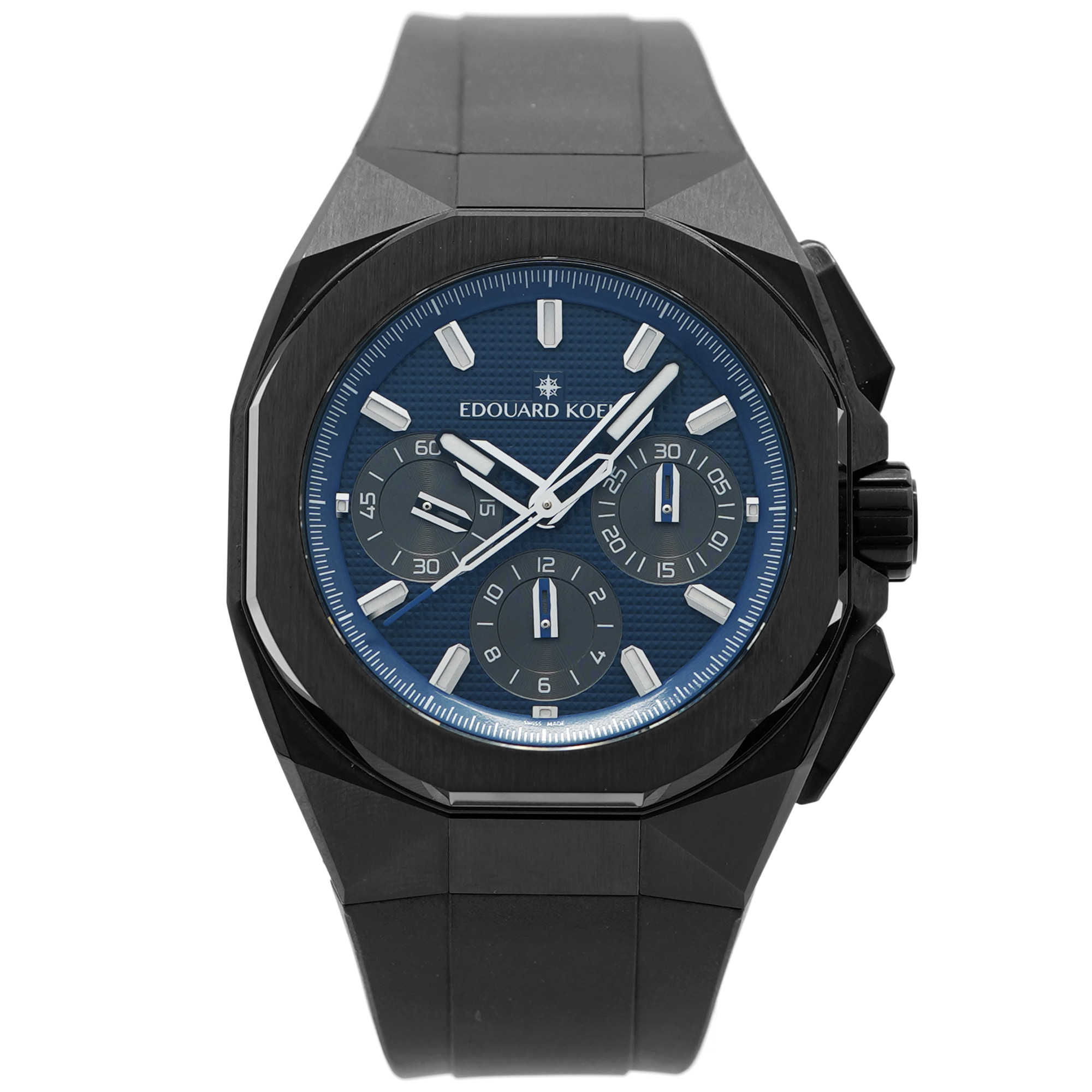 Edouard Koehn Tempus I Clous de Paris Blue Chronograph *2026* - Inventory 9399