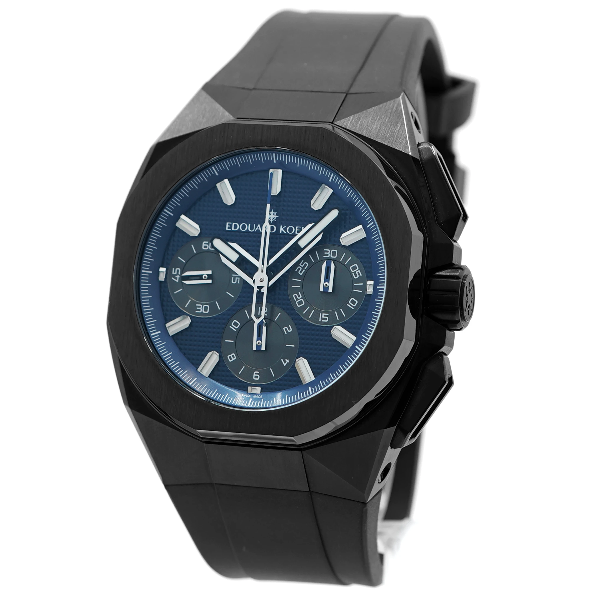 Edouard Koehn Tempus I Clous de Paris Blue Chronograph *2026* - Inventory 9399