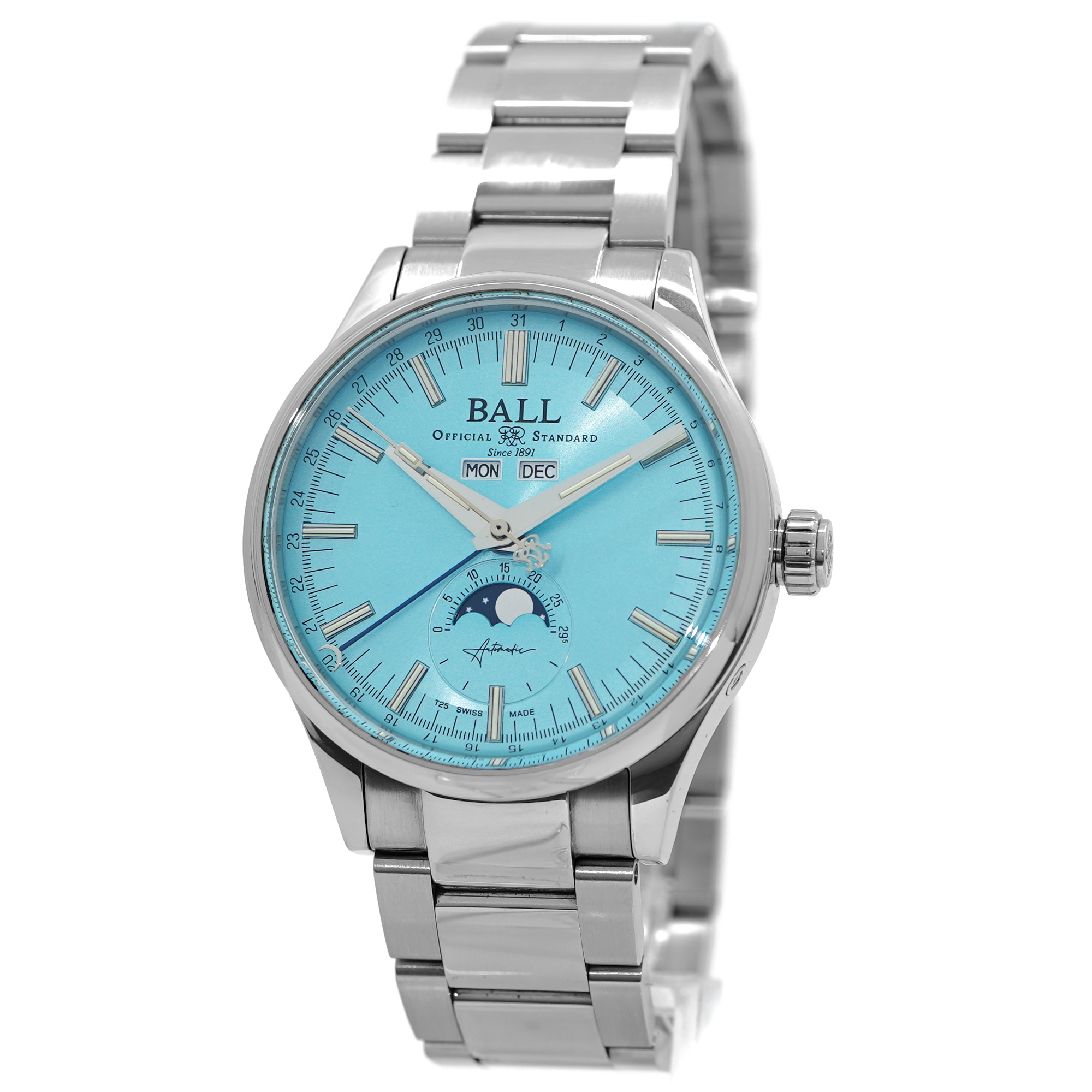 Ball Engineer II Moon Calendar *2025* *Ice Blue Dial* NM3016C-S1J-IBE - Inventory 9409