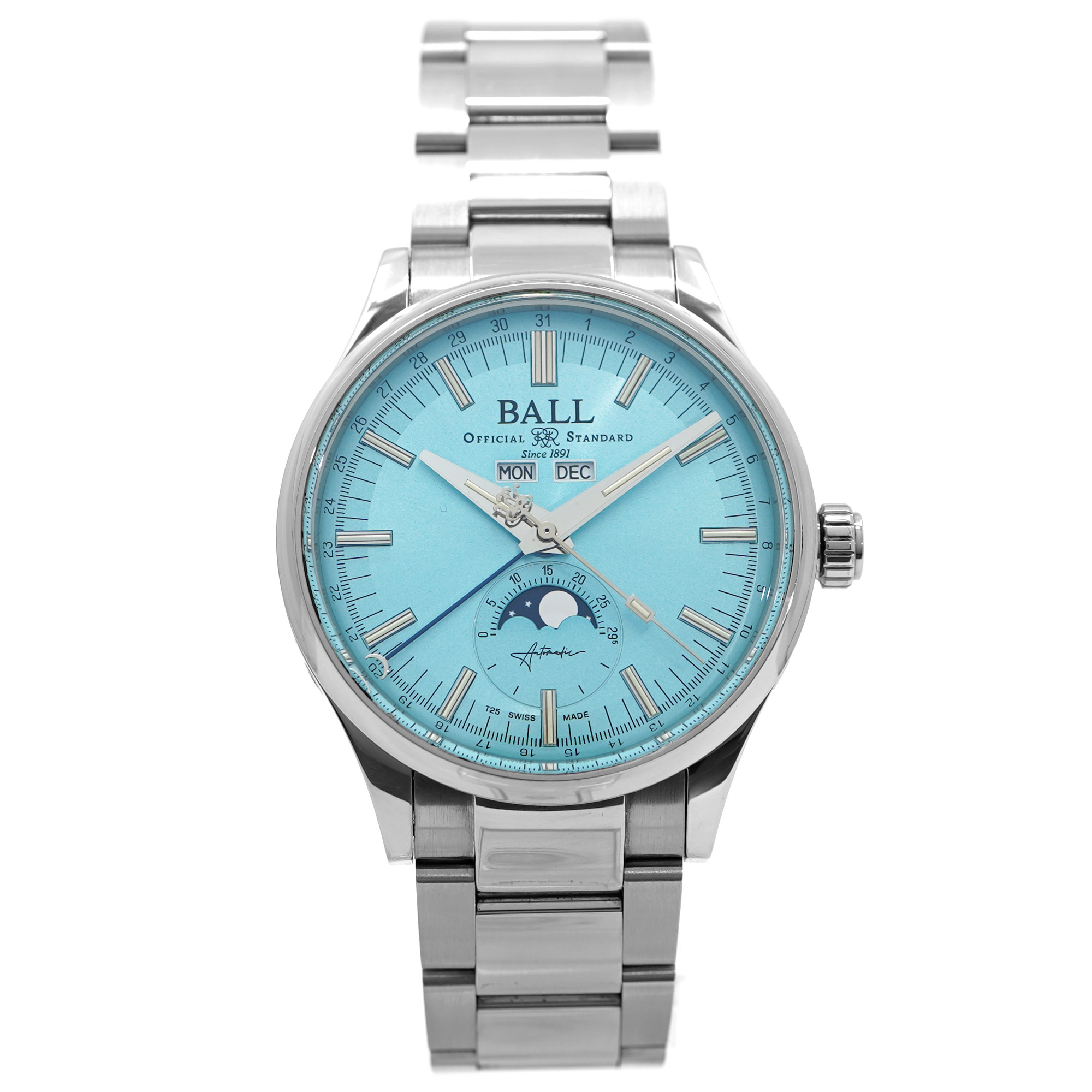 Ball Engineer II Moon Calendar *2025* *Ice Blue Dial* NM3016C-S1J-IBE - Inventory 9409