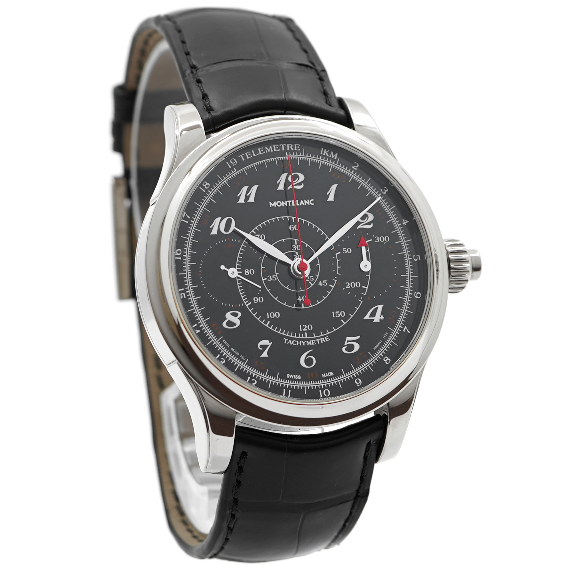 Montblanc Villeret 1858 Vintage Chronograph*Limited Edition* *18K White Gold* M162911 - Inventory 9436