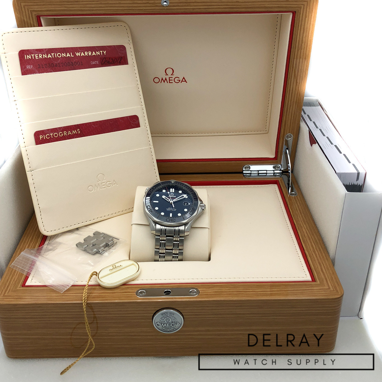Omega Seamaster Professional Ceramic Blue Dial *2018 Warranty Card*