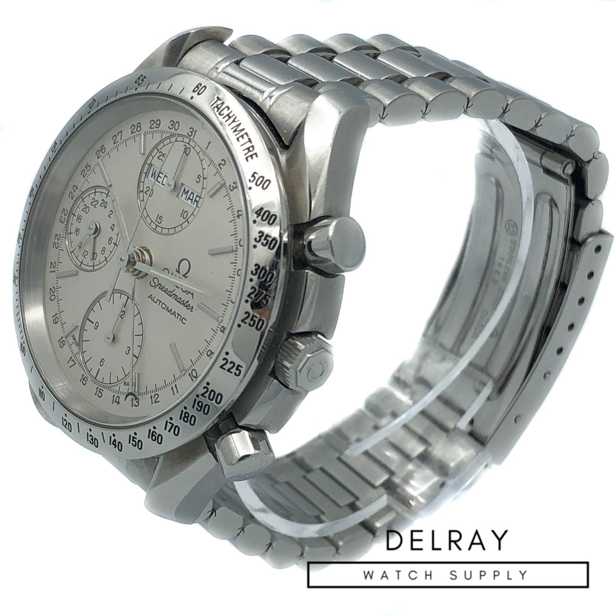 Omega Speedmaster Triple Calendar Silver Dial 3