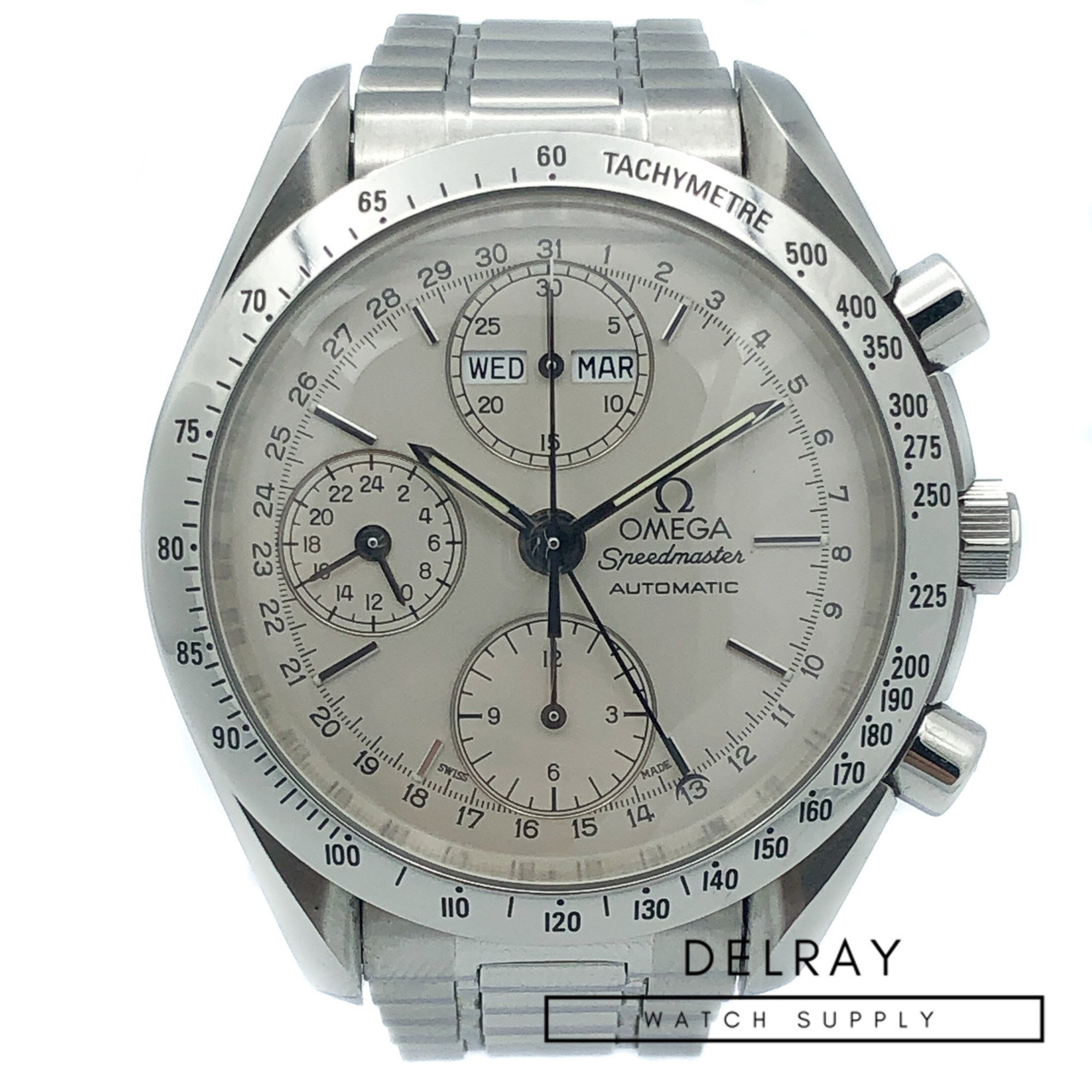 Omega Speedmaster Triple Calendar Silver Dial 3