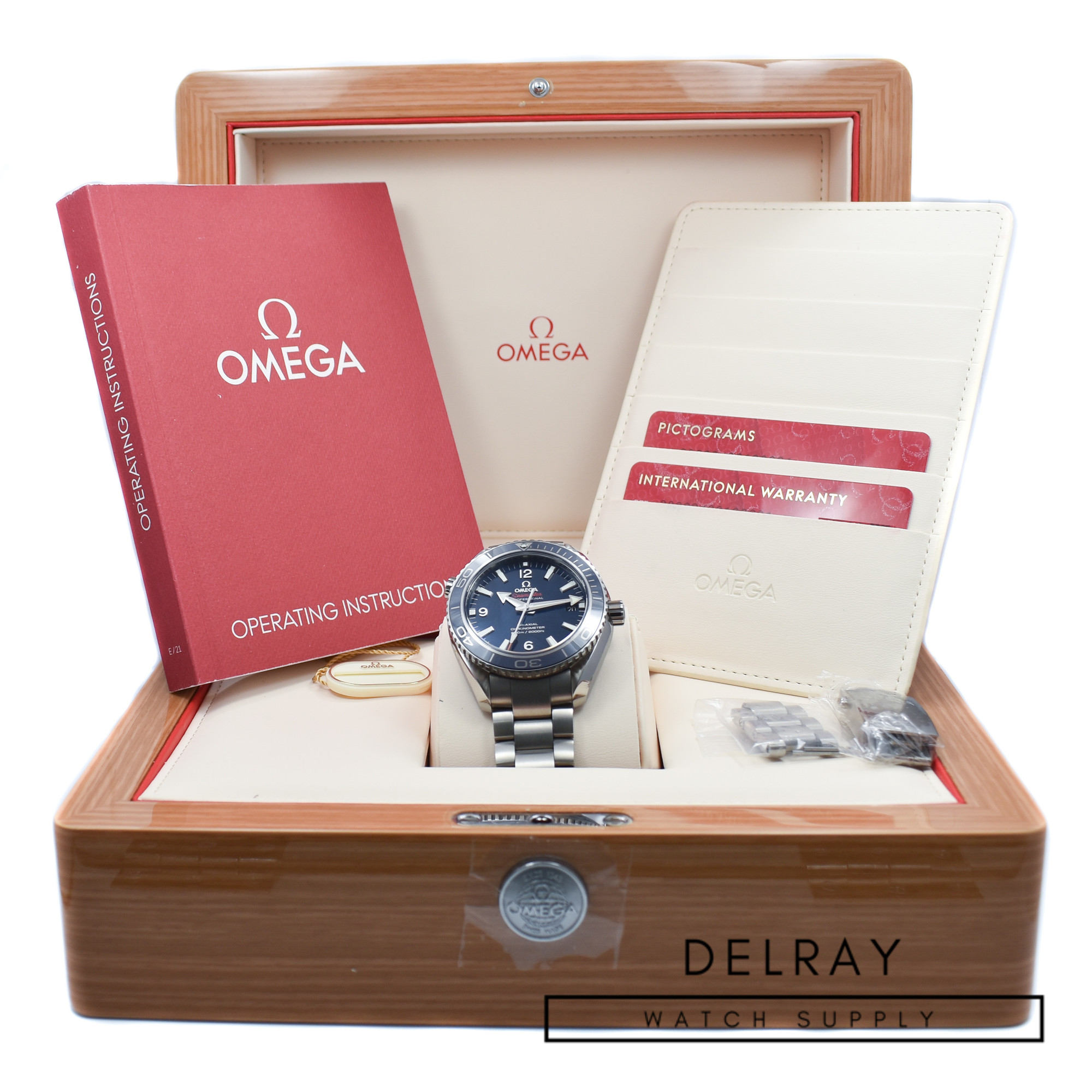 Omega Seamaster Planet Ocean Titanium Blue Dial *2019 Box and Papers*