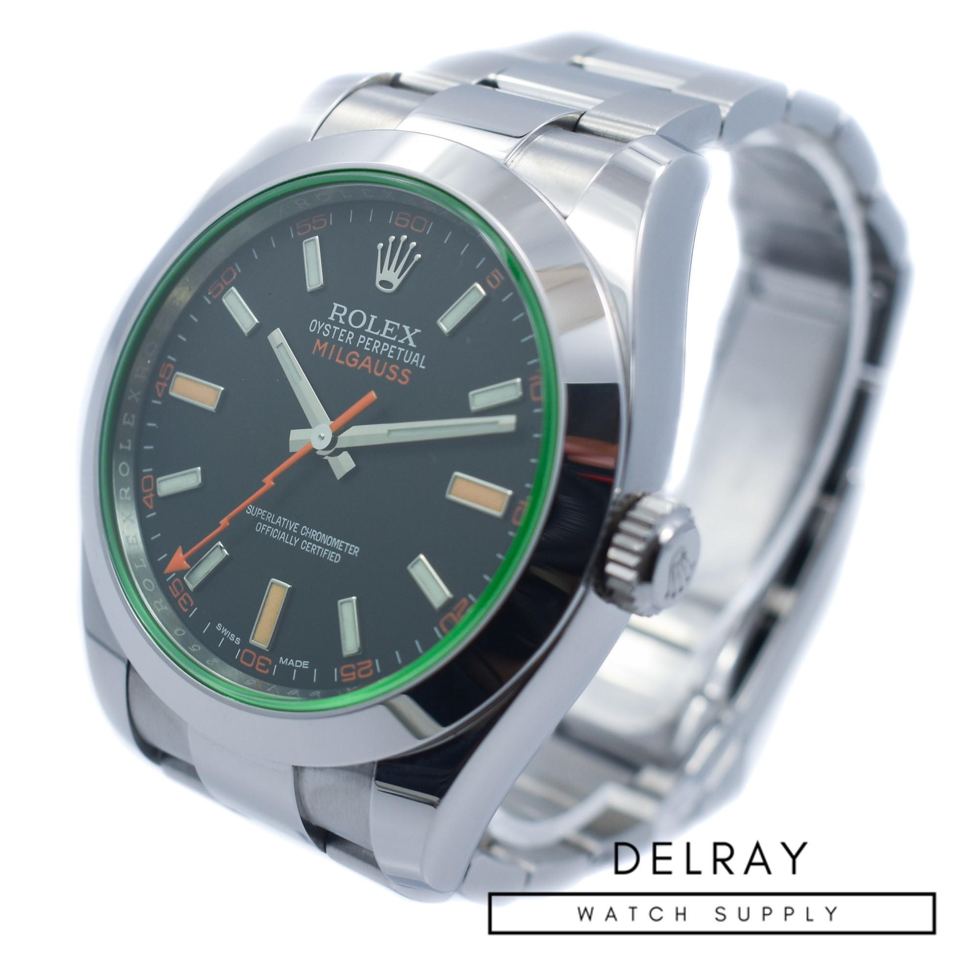 Rolex Milgauss 116400GV Green Crystal *2018 Warranty Card*