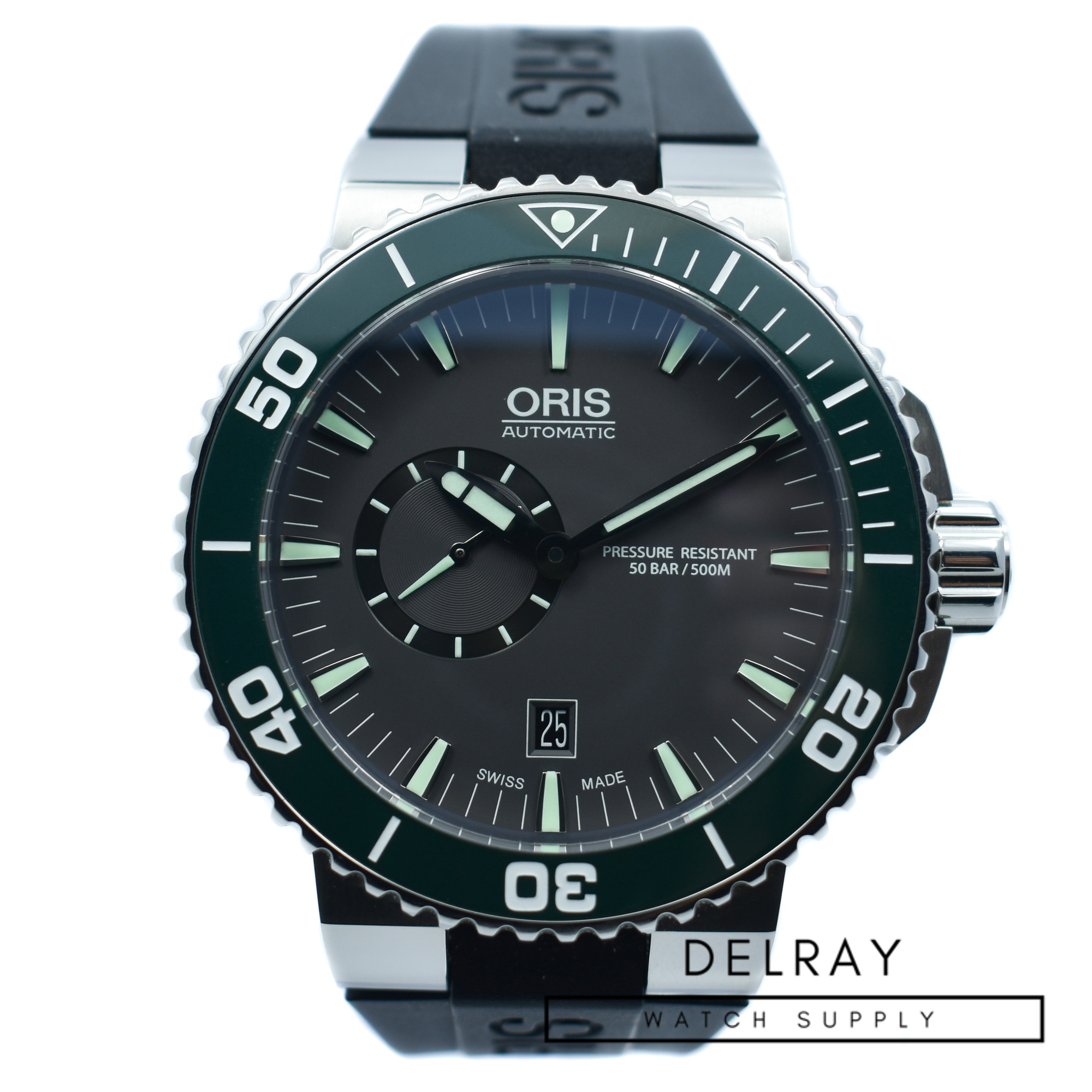 Oris Aquis Small Second Green Ceramic