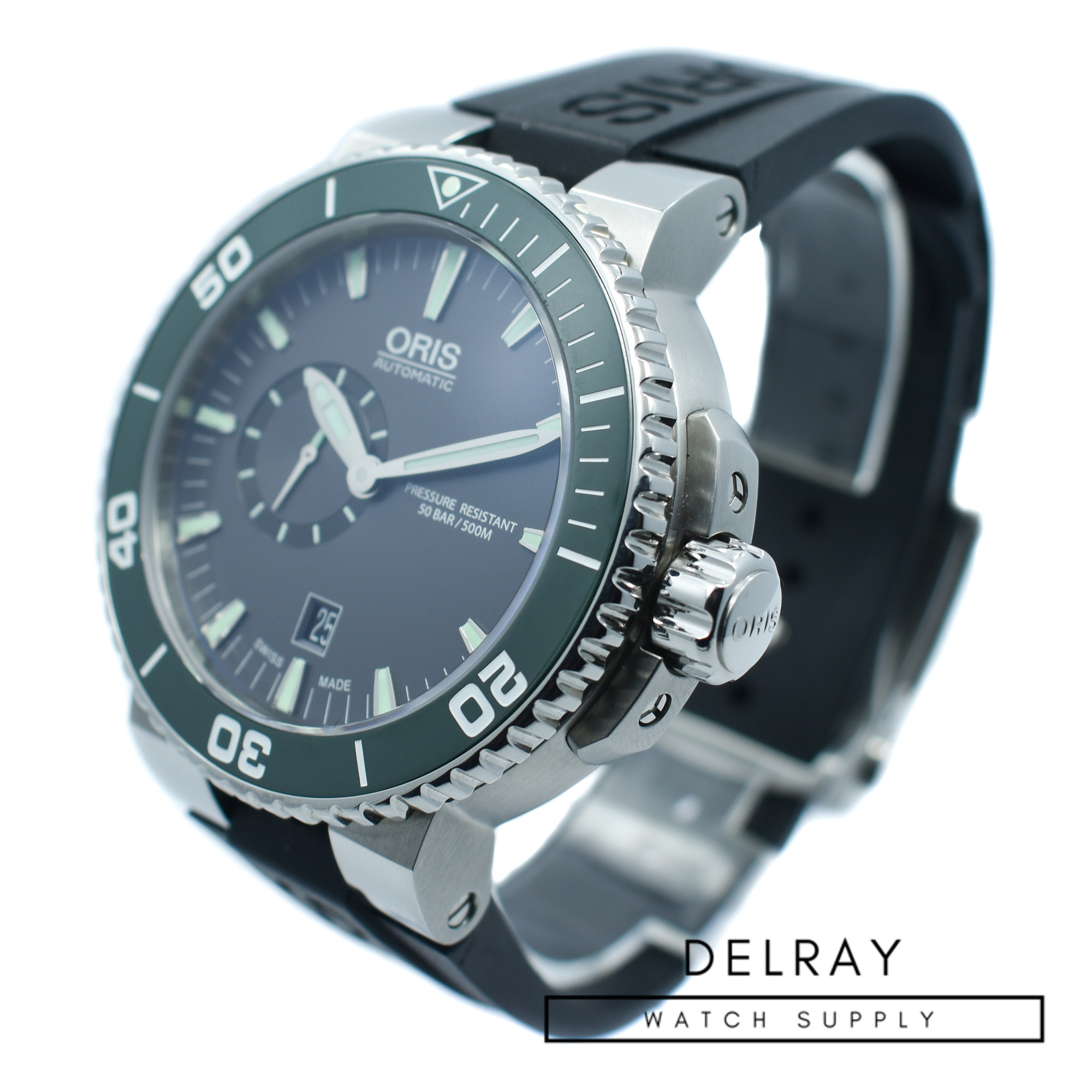 Oris Aquis Small Second Green Ceramic