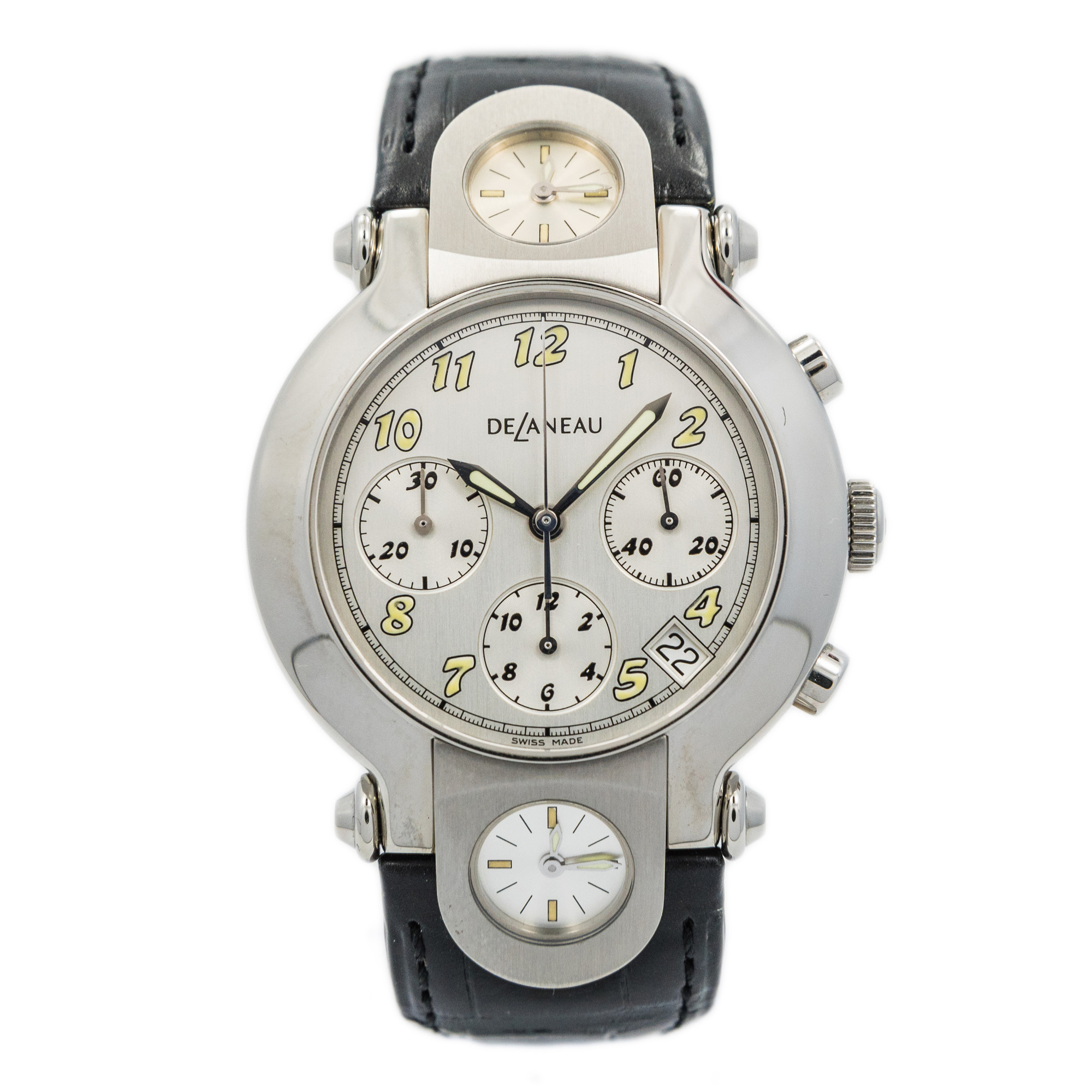 DeLaneau Three Timezone Chronograph *UNWORN*