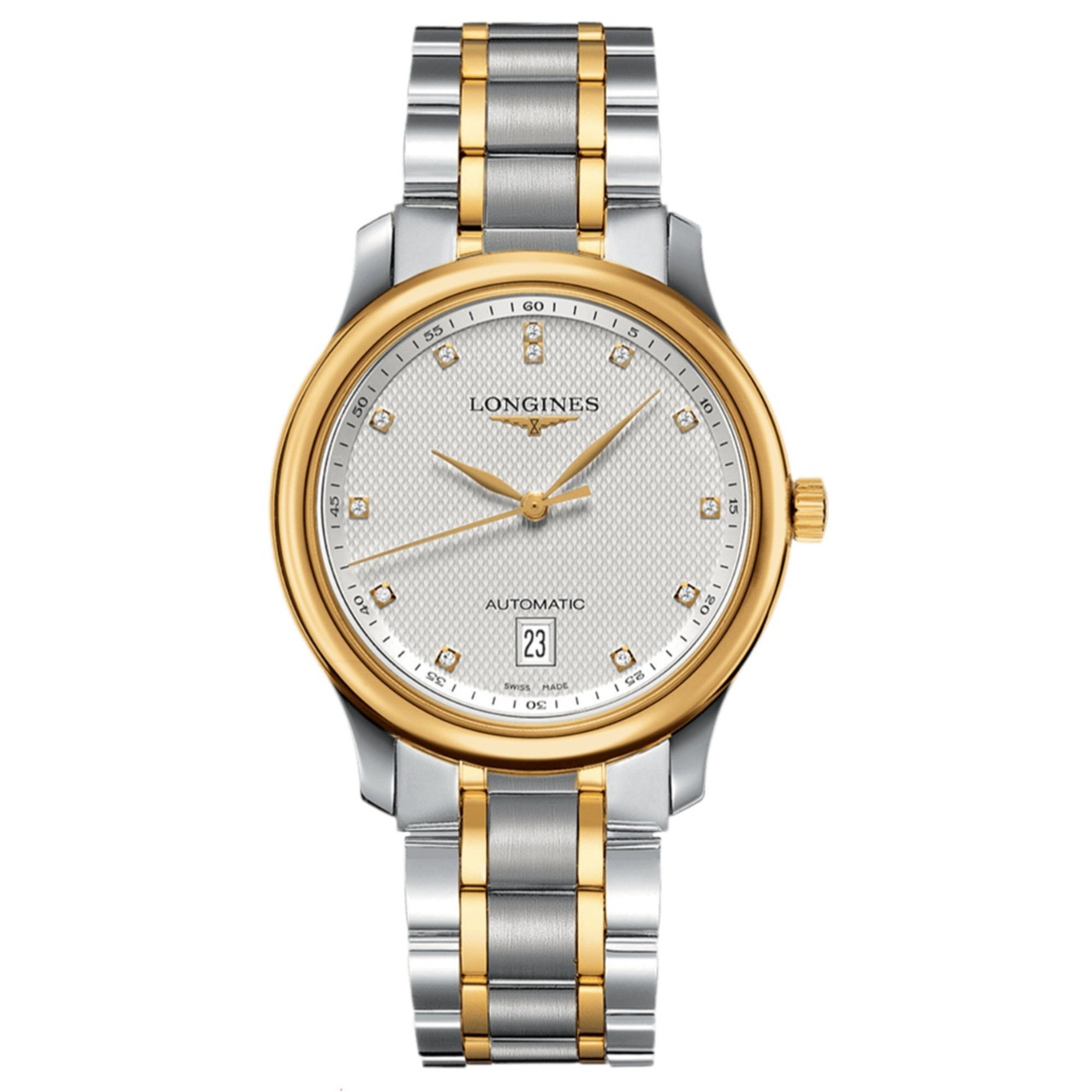 New Longines Master Silver Dial Yellow Gold on Bracelet