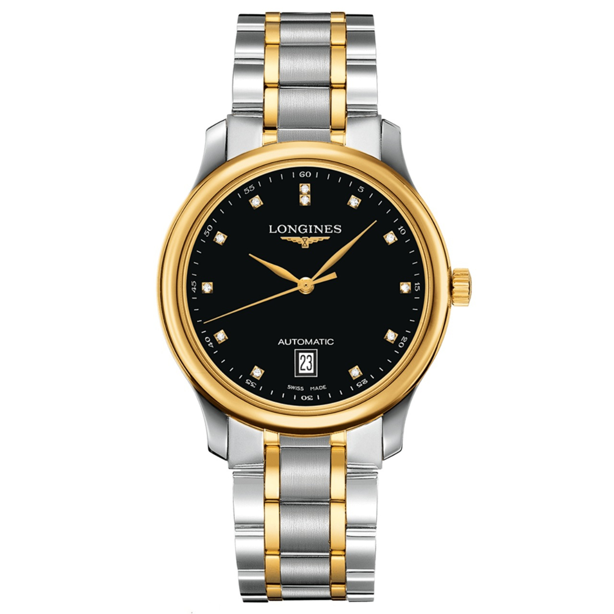 New Longines Master Collection Black Dial Yellow Gold - DelrayWatch.com