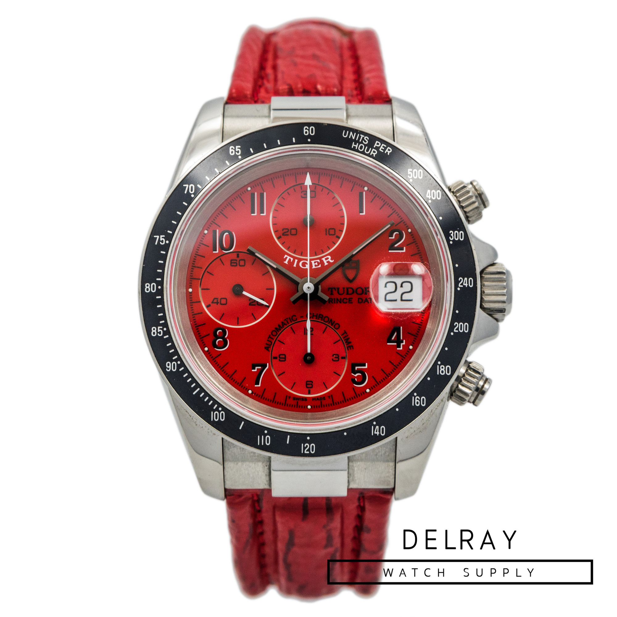 Tudor Tiger Prince Chronograph Red Dial On Strap 79260P