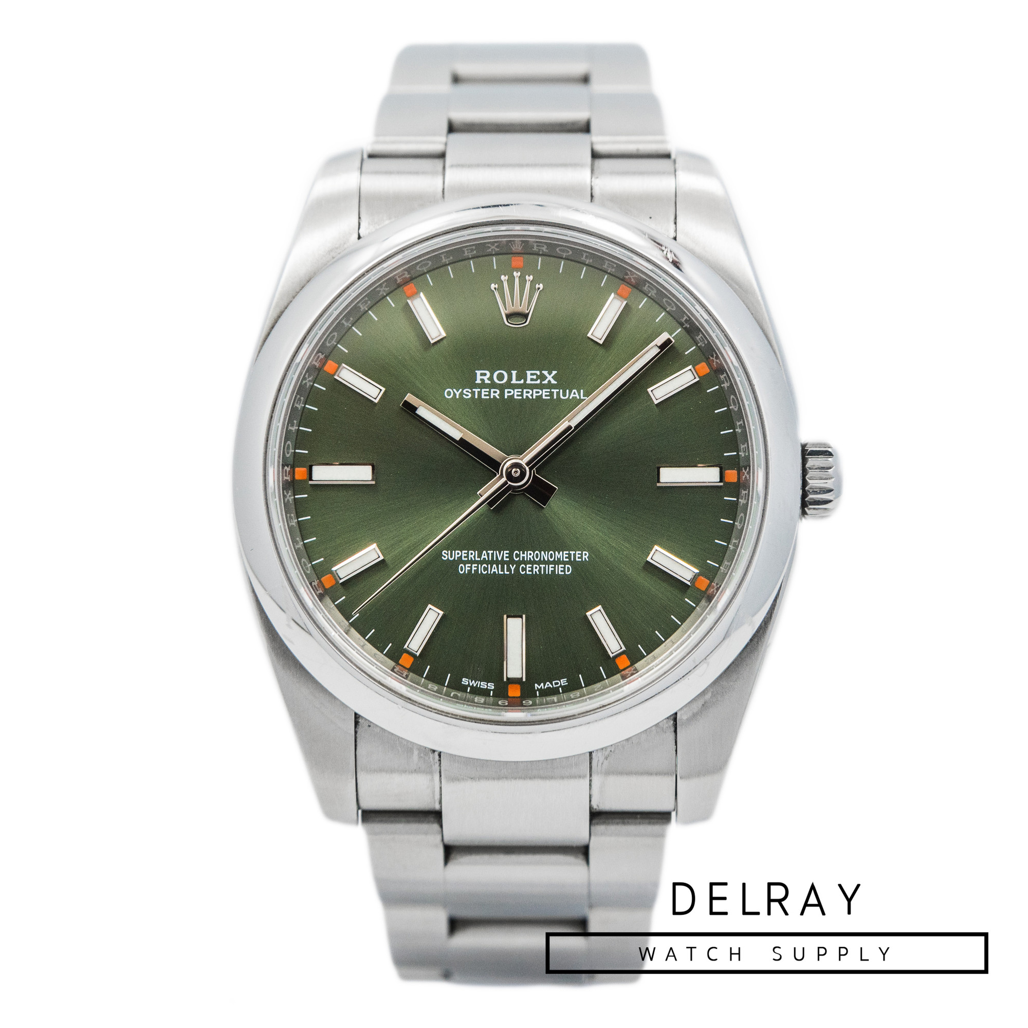 Rolex Oyster Perpetual Green Dial 114200