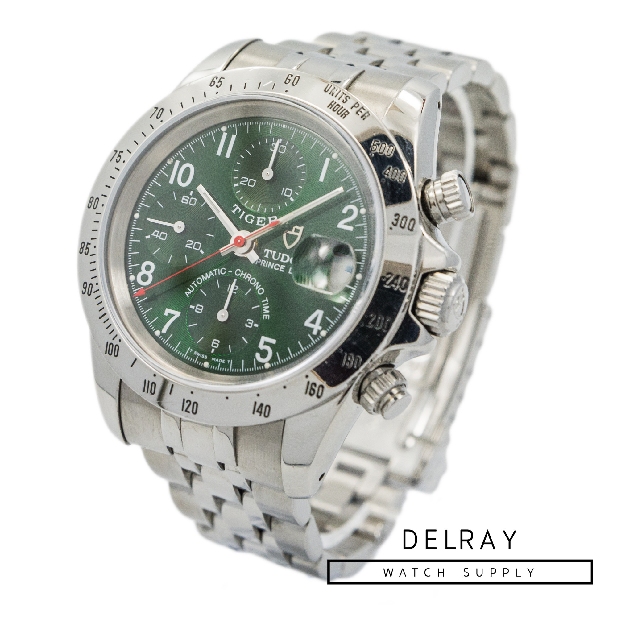 Tudor Tiger Prince Chronograph 79280P Green Dial *Rare*