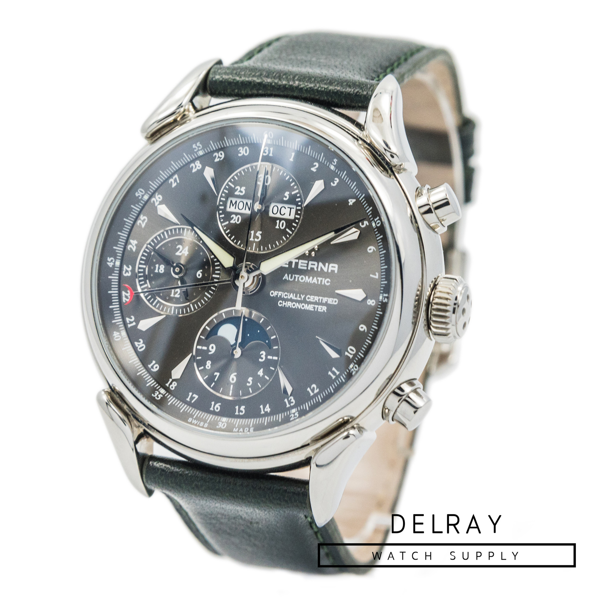 Eterna Heritage 1948 Chronograph Moonphase Gray Dial