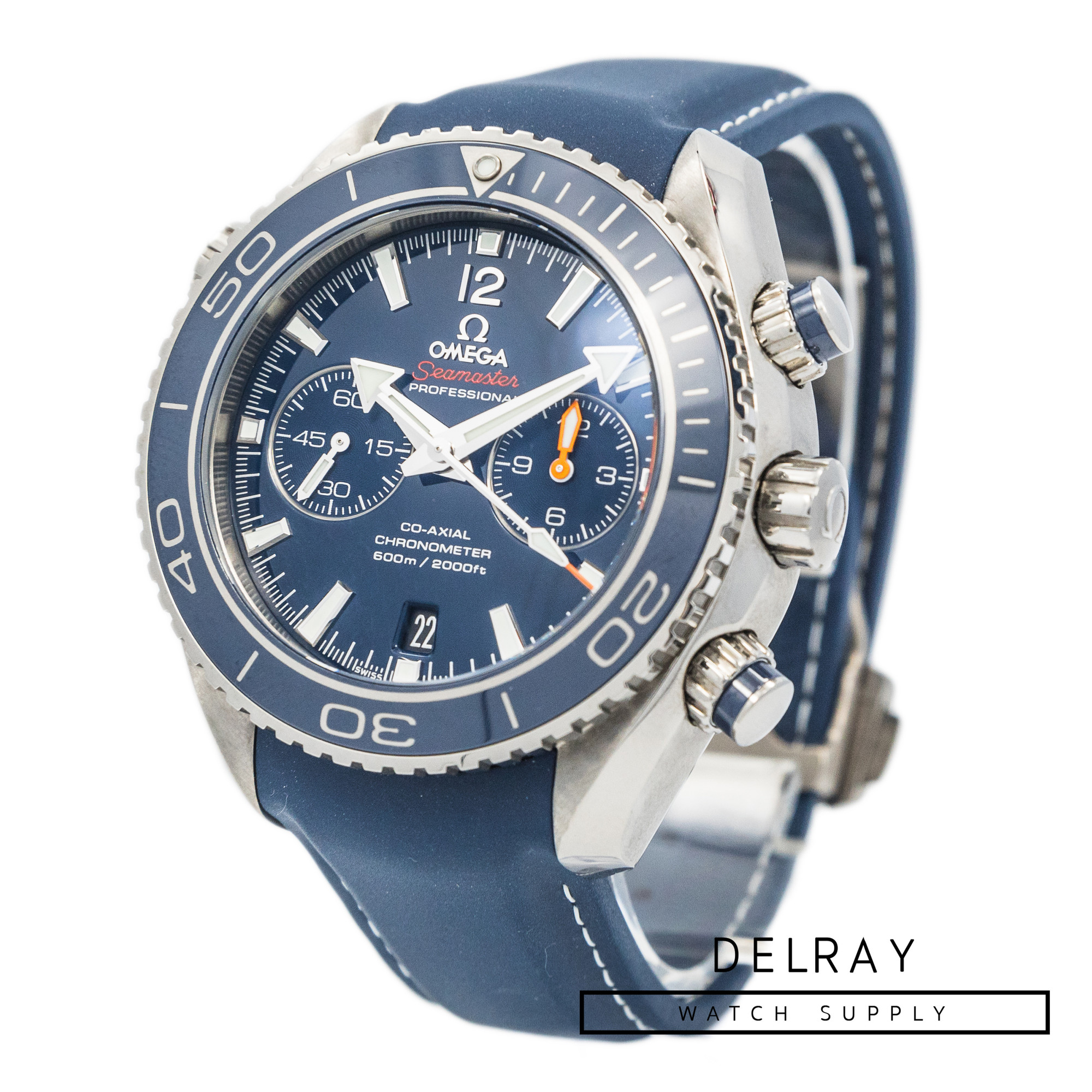 Omega Seamaster Planet Ocean Chronograph Titanium Blue Dial