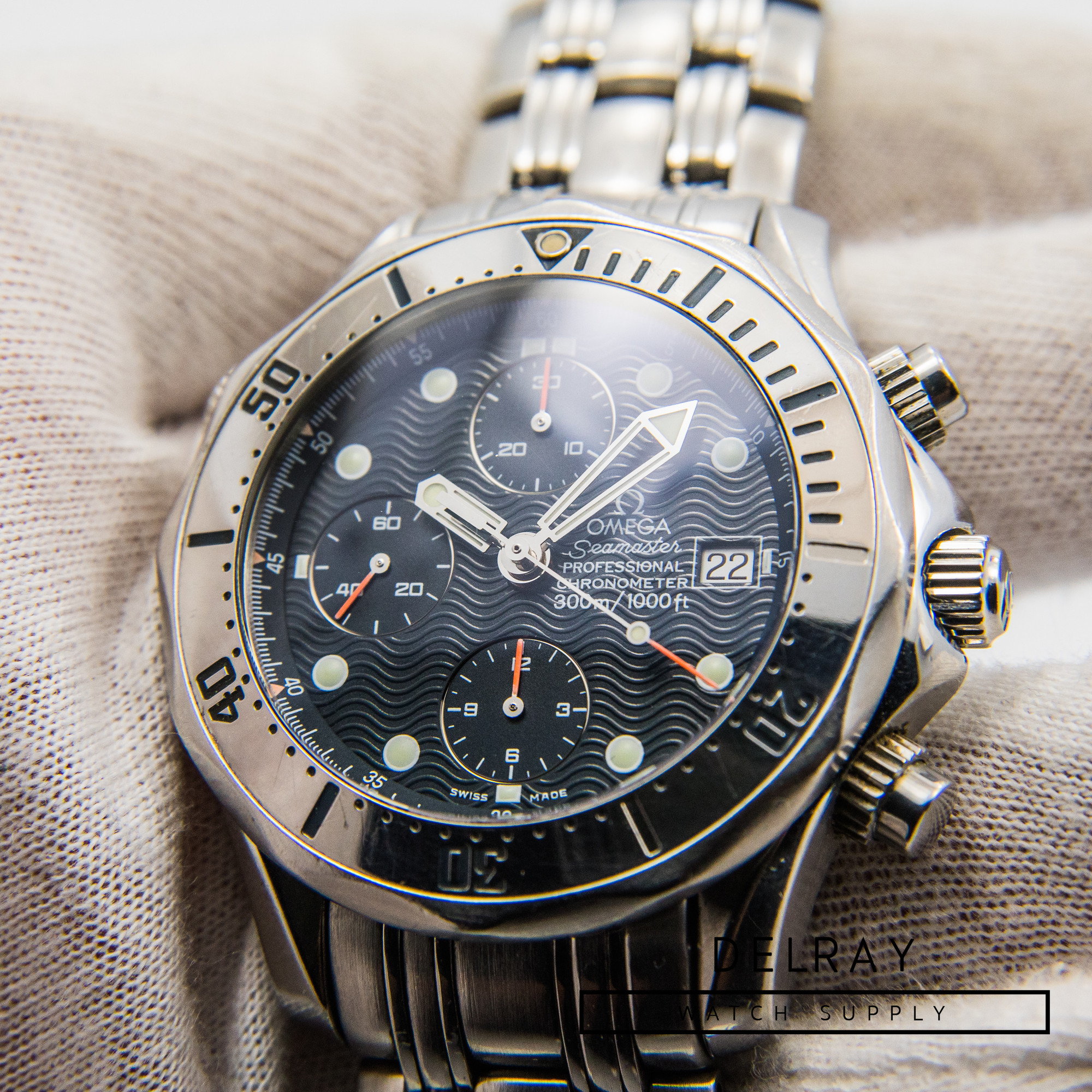 Omega Seamaster Chronograph Wave Dial