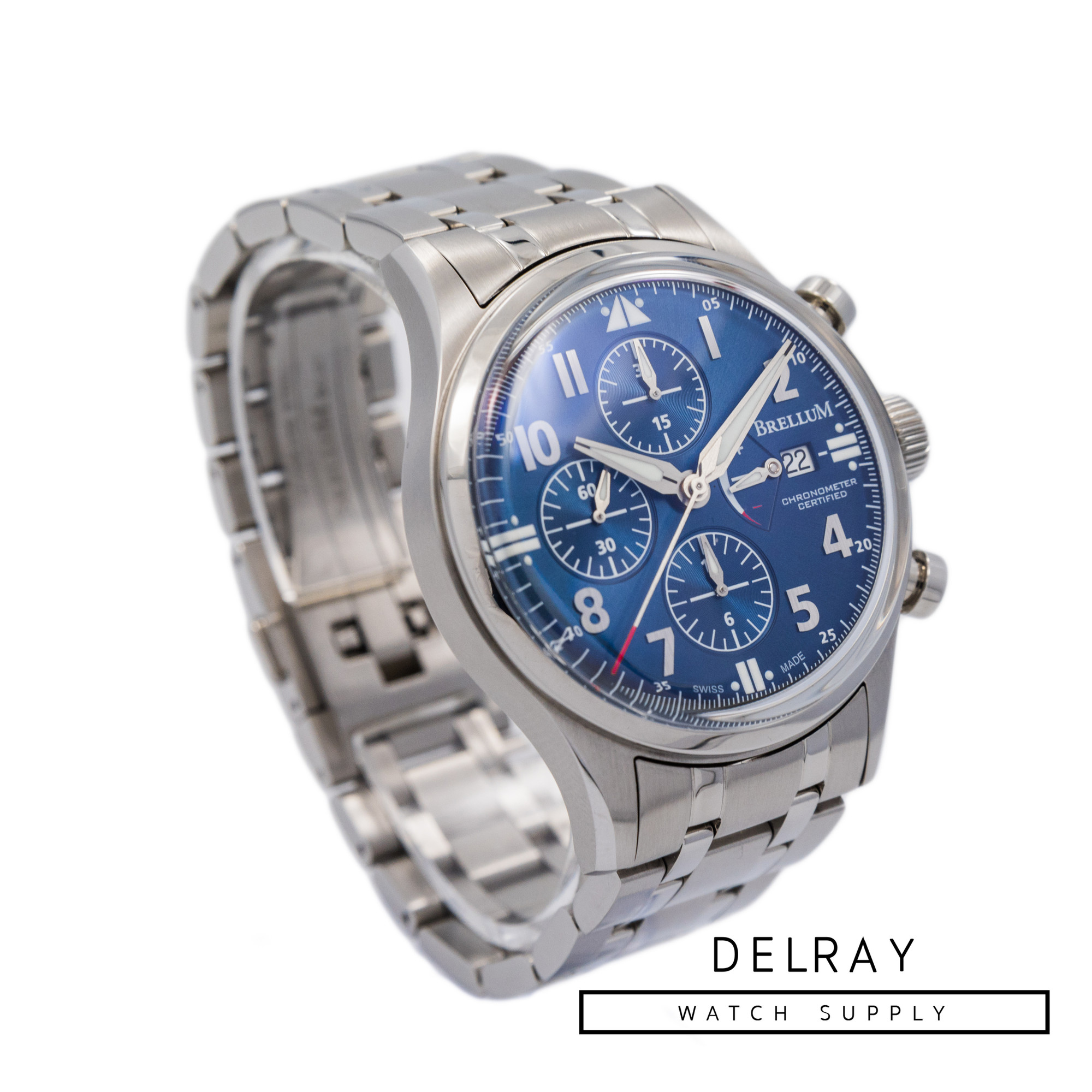 Brellum Pilot Power Gauge Chronometer *Blue Dial*