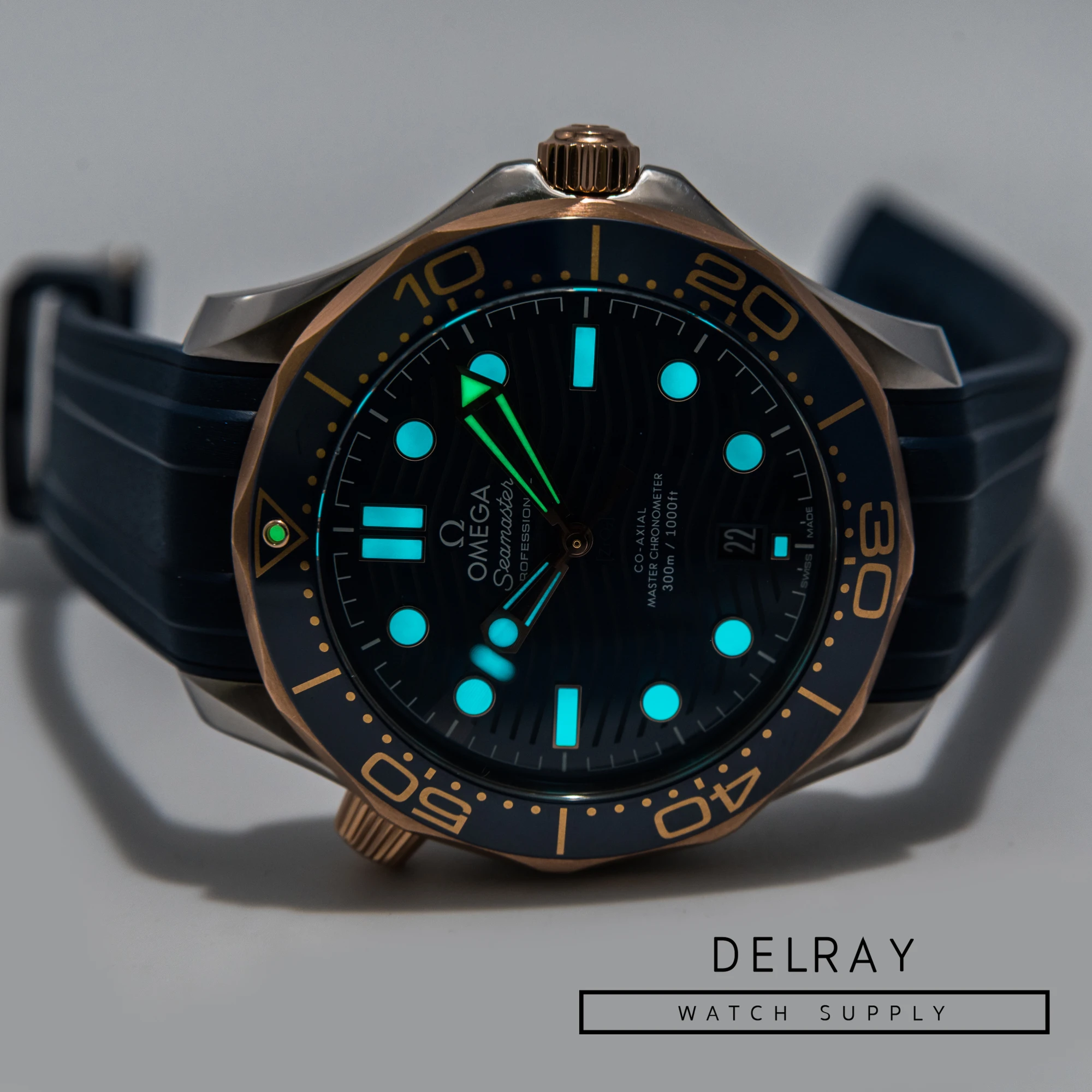 Omega Seamaster Diver 300M Co-Axial Master Chronometer *Blue Dial* *Box and Papers*
