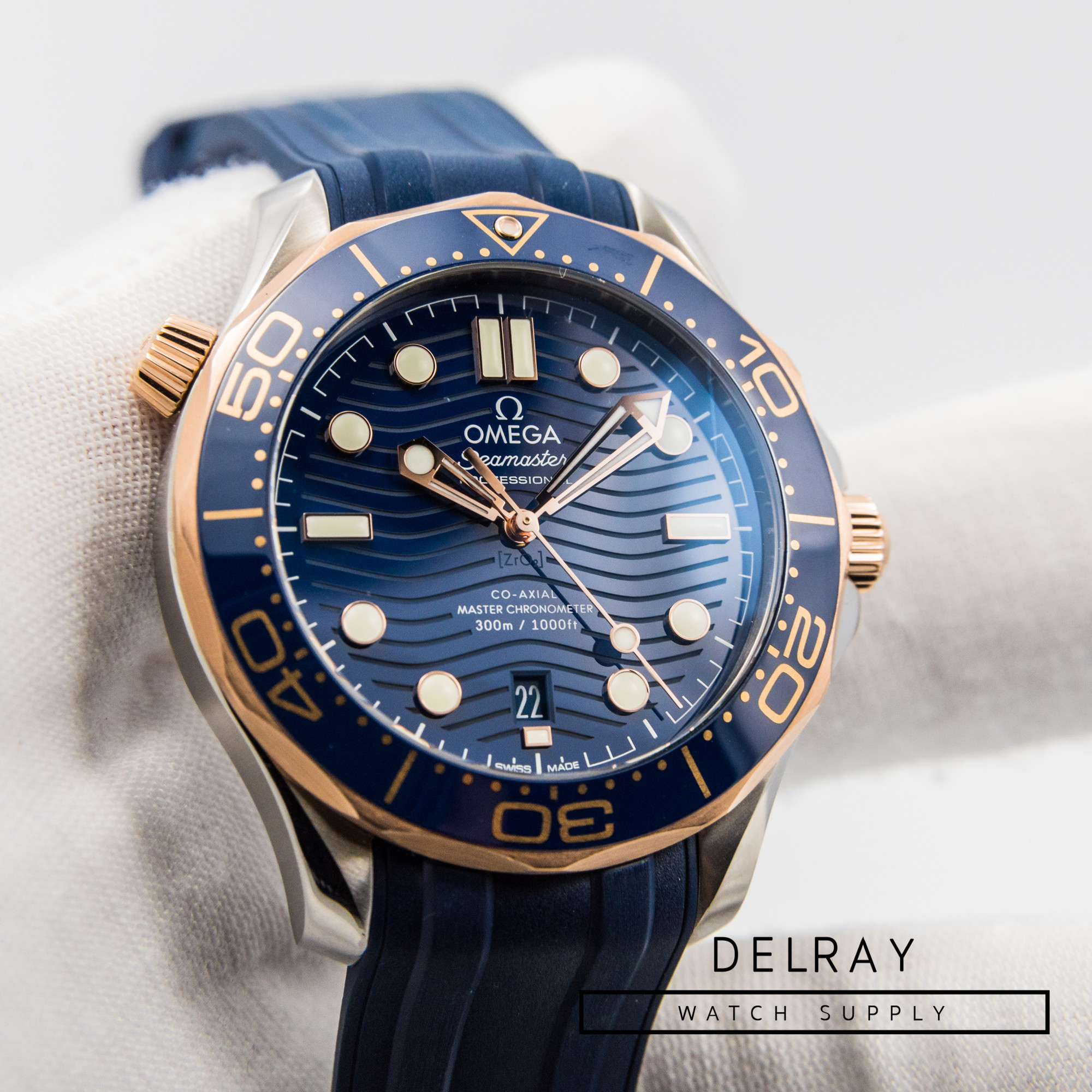 Omega Seamaster Diver 300M Co-Axial Master Chronometer *Blue Dial* *Box and Papers*