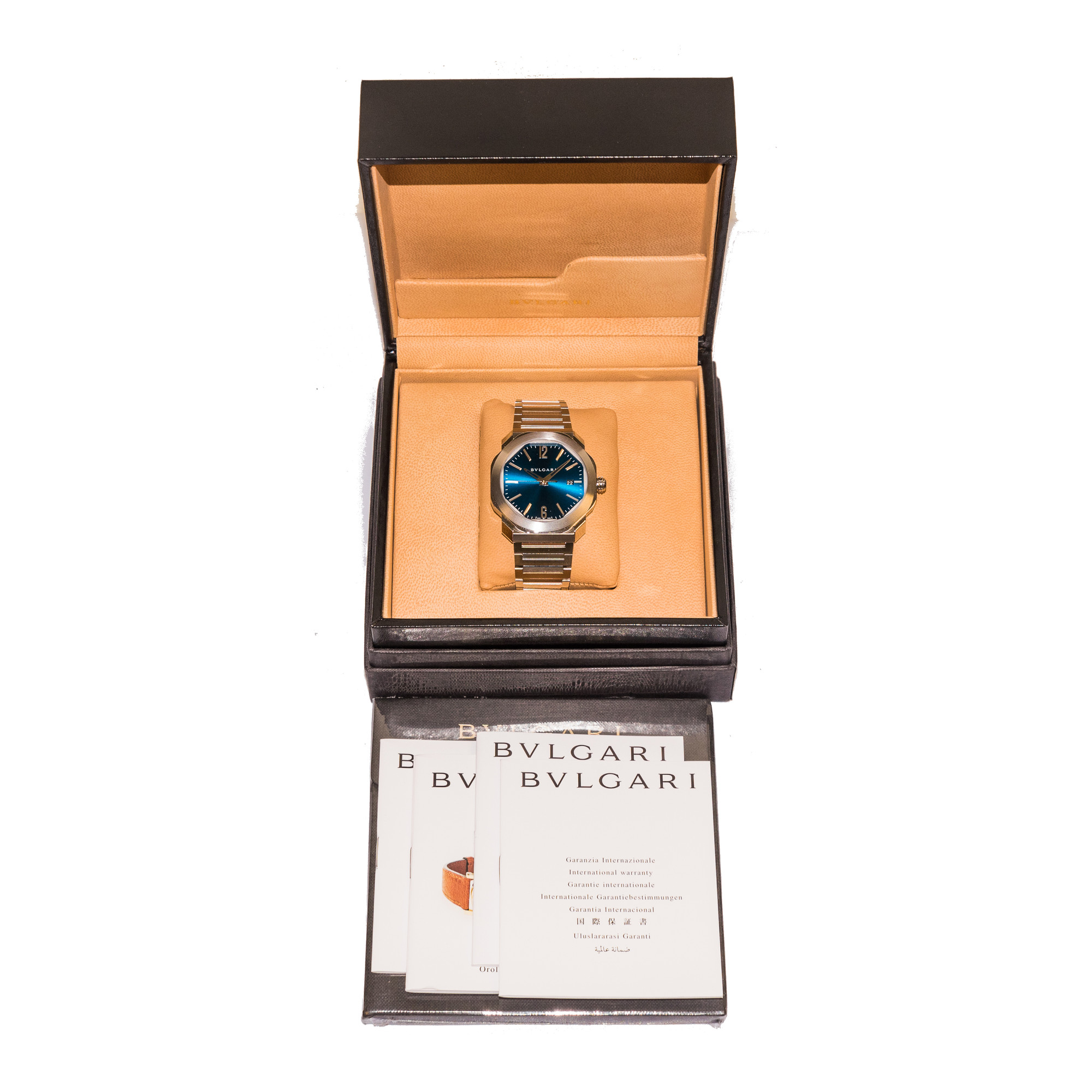 Bulgari Octo Roma 102856 *Box and Papers* *Blue Dial*