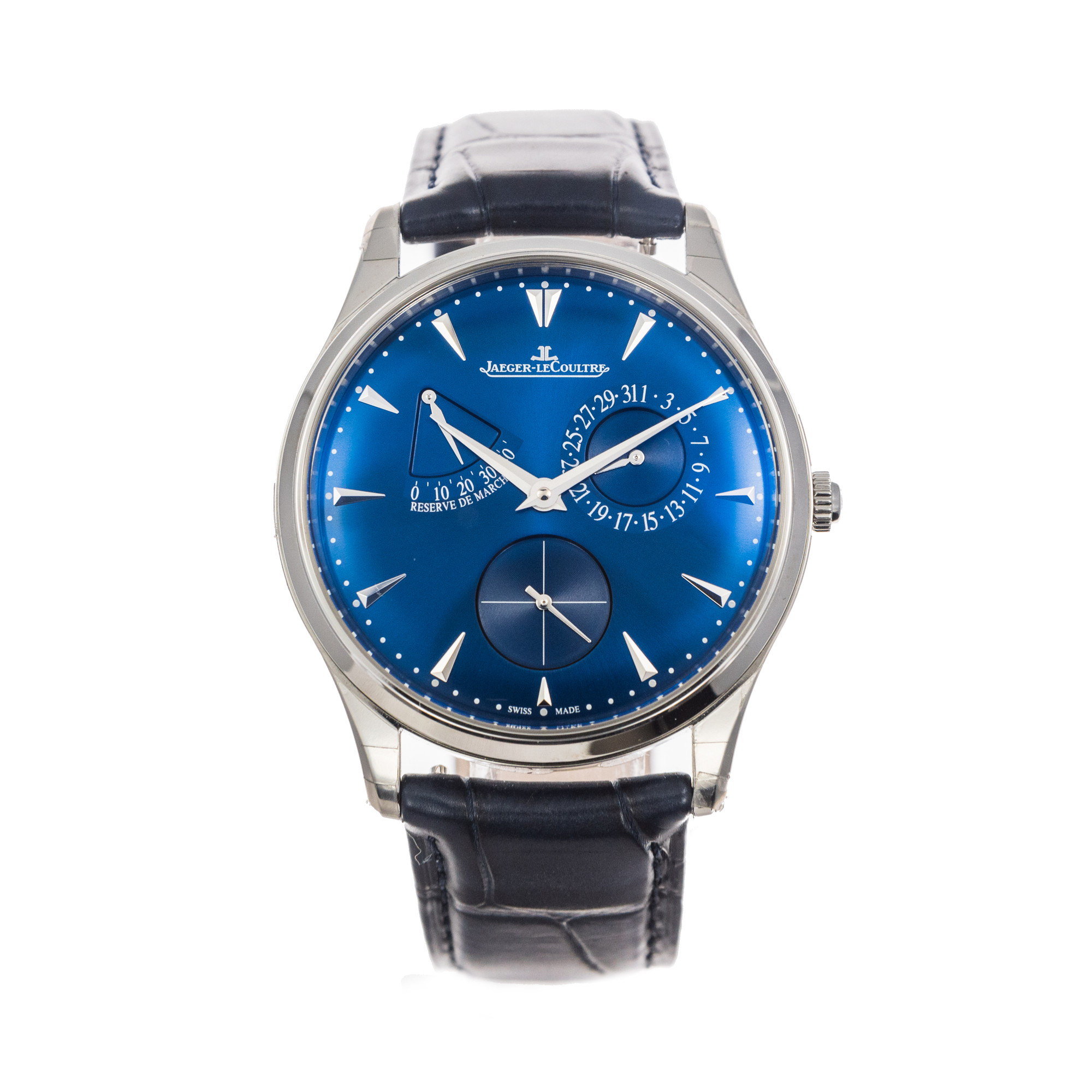 Jaeger-LeCoultre Master Ultra Thin Power Reserve *UNWORN* *2020* *Blue Dial*