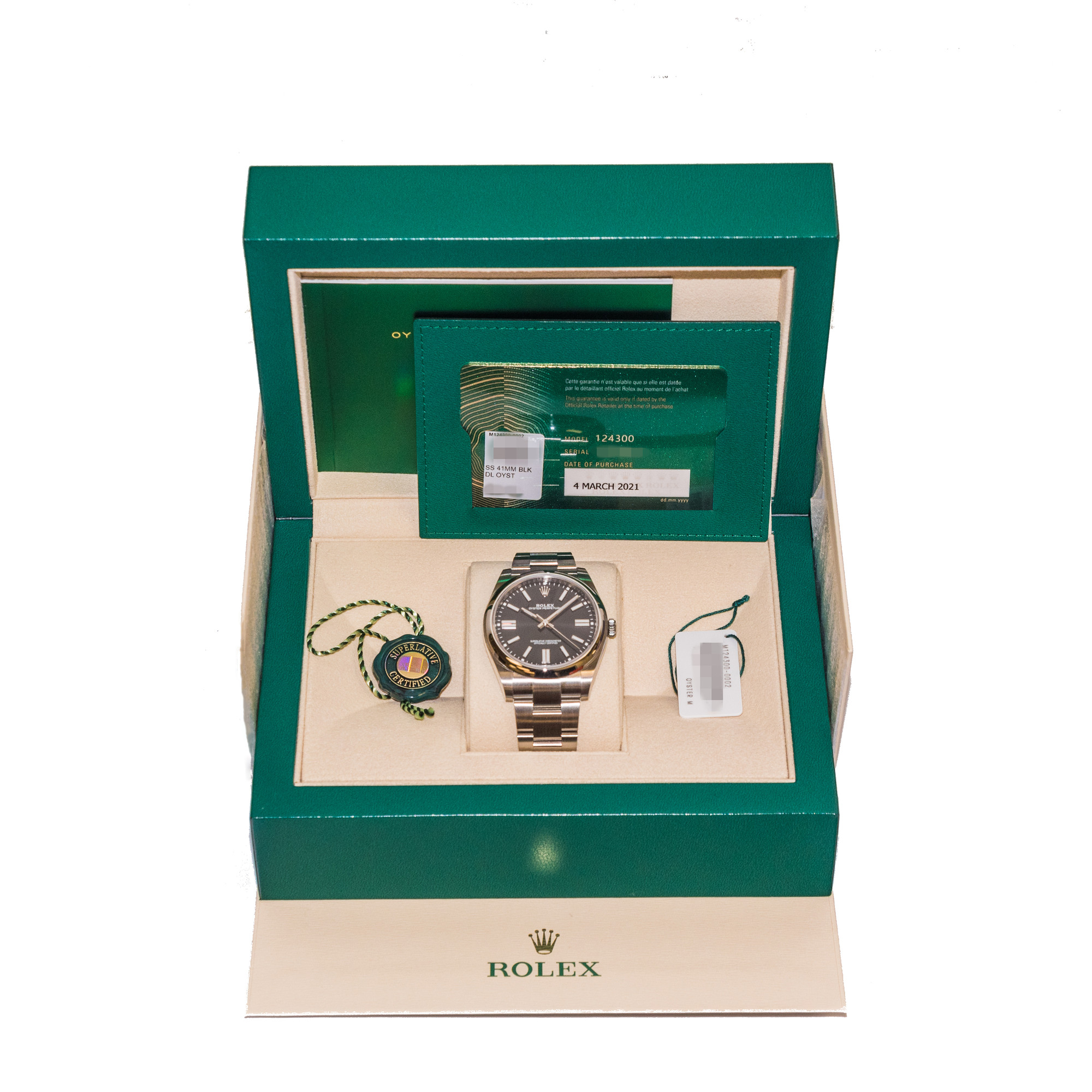Rolex Oyster Perpetual 41 124300 *UNWORN* *2021* *Black Dial*