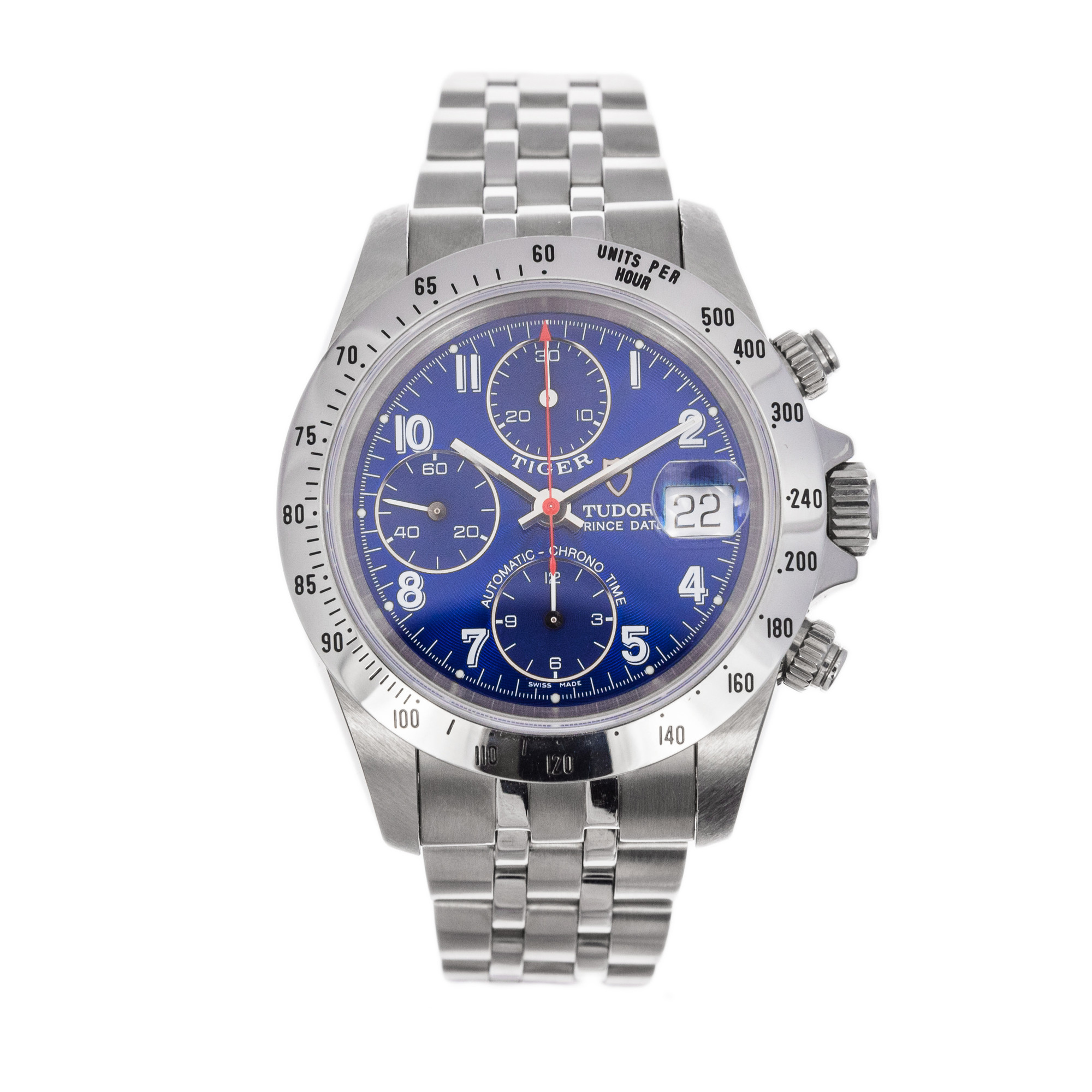 Tudor Prince Date 'Tiger' Chronograph 79280 *Blue Dial*