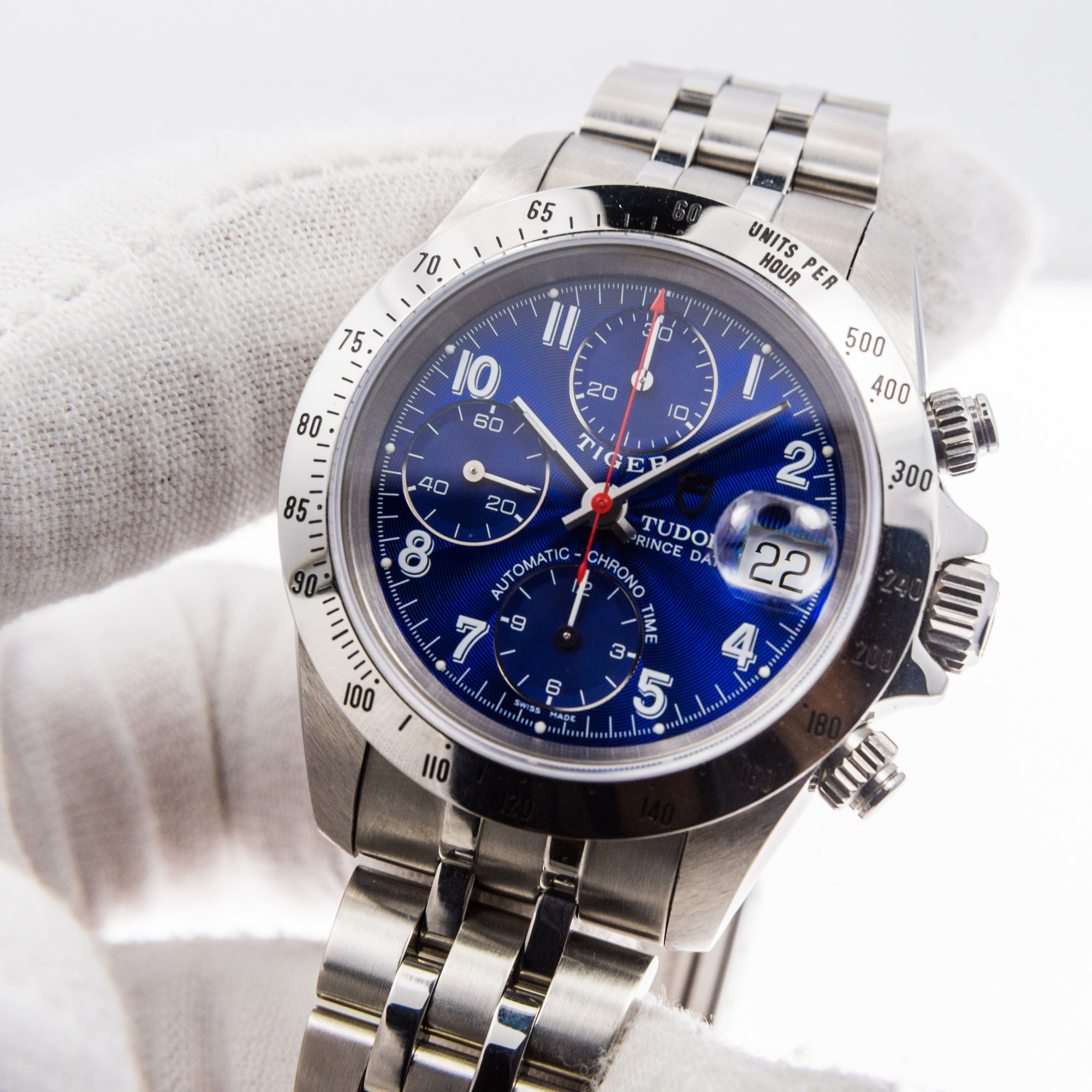 Tudor Prince Date 'Tiger' Chronograph 79280 *Blue Dial*