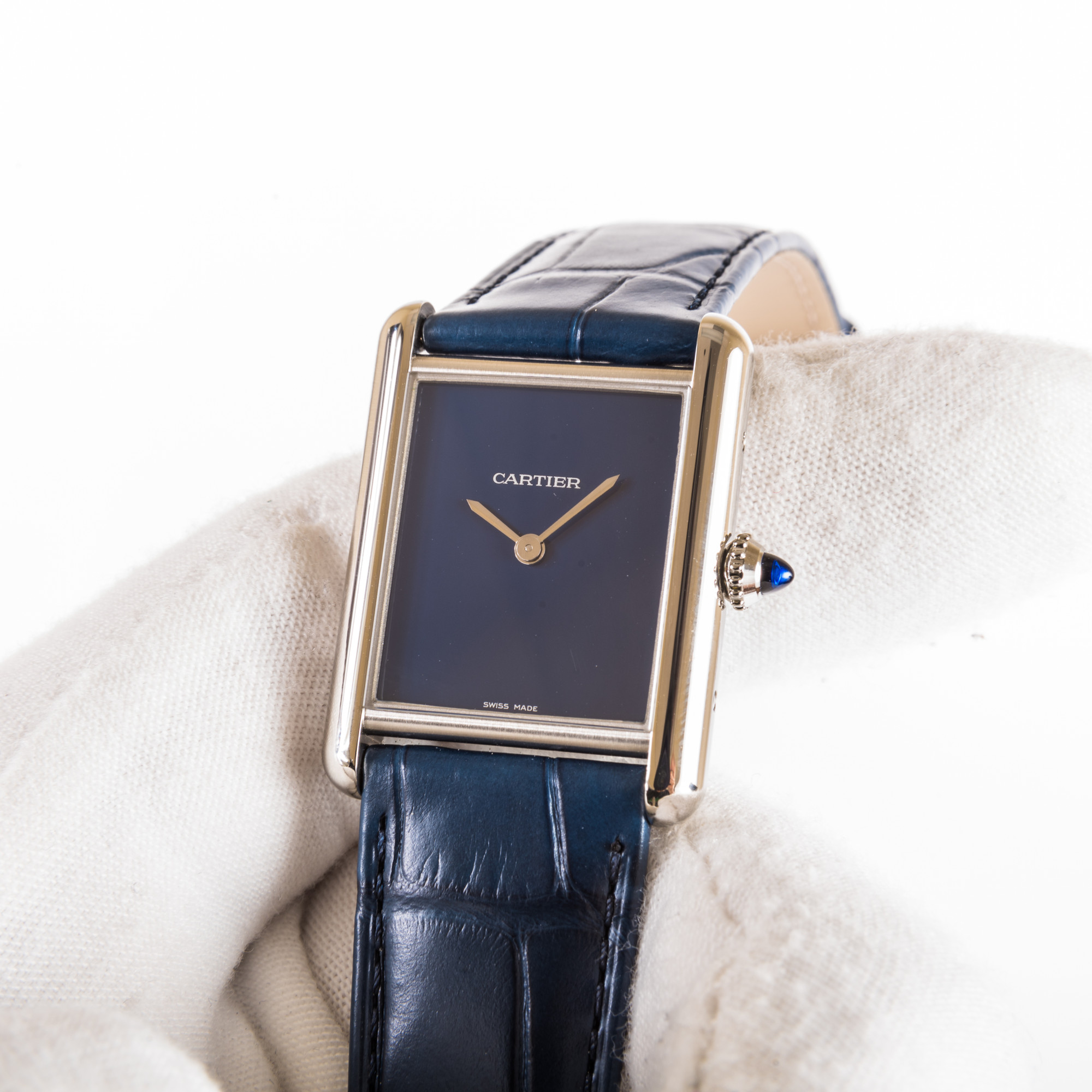 Cartier Tank Must 'Large Model' *UNWORN* *2021* *Blue Dial*