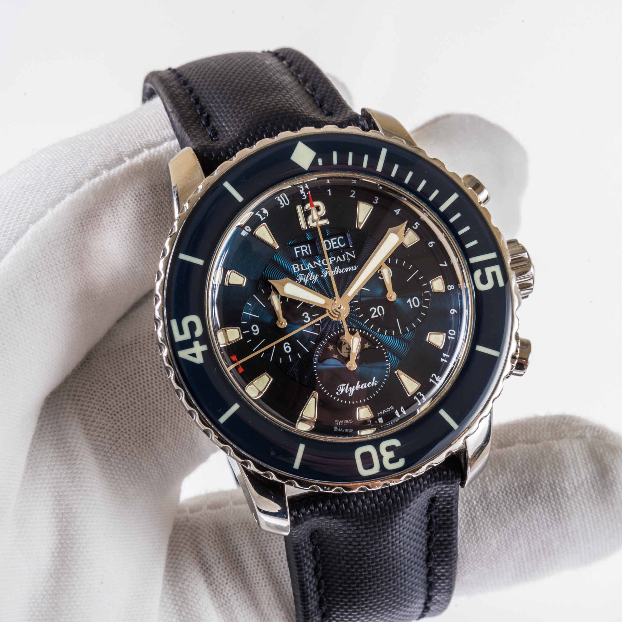 Blancpain  Fifty Fathoms Chronograph Flyback Complete Calendar *Blue Dial* *WIRE ONLY*