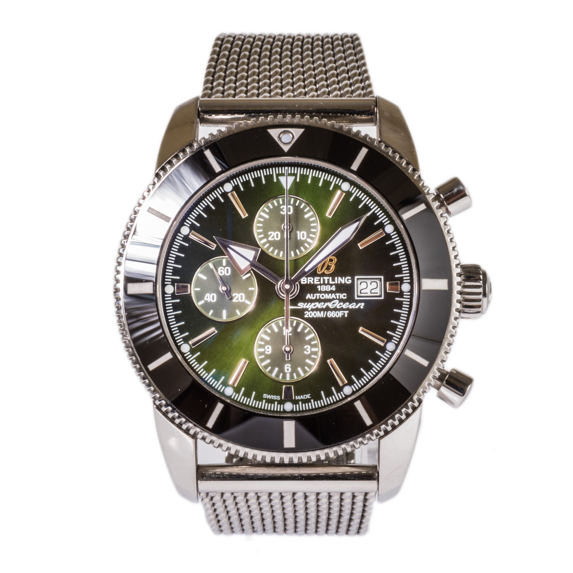 Breitling SuperOcean Heritage II Chronograph, Ref. A133121A/L536 *Limited Edition* *Green Dial*