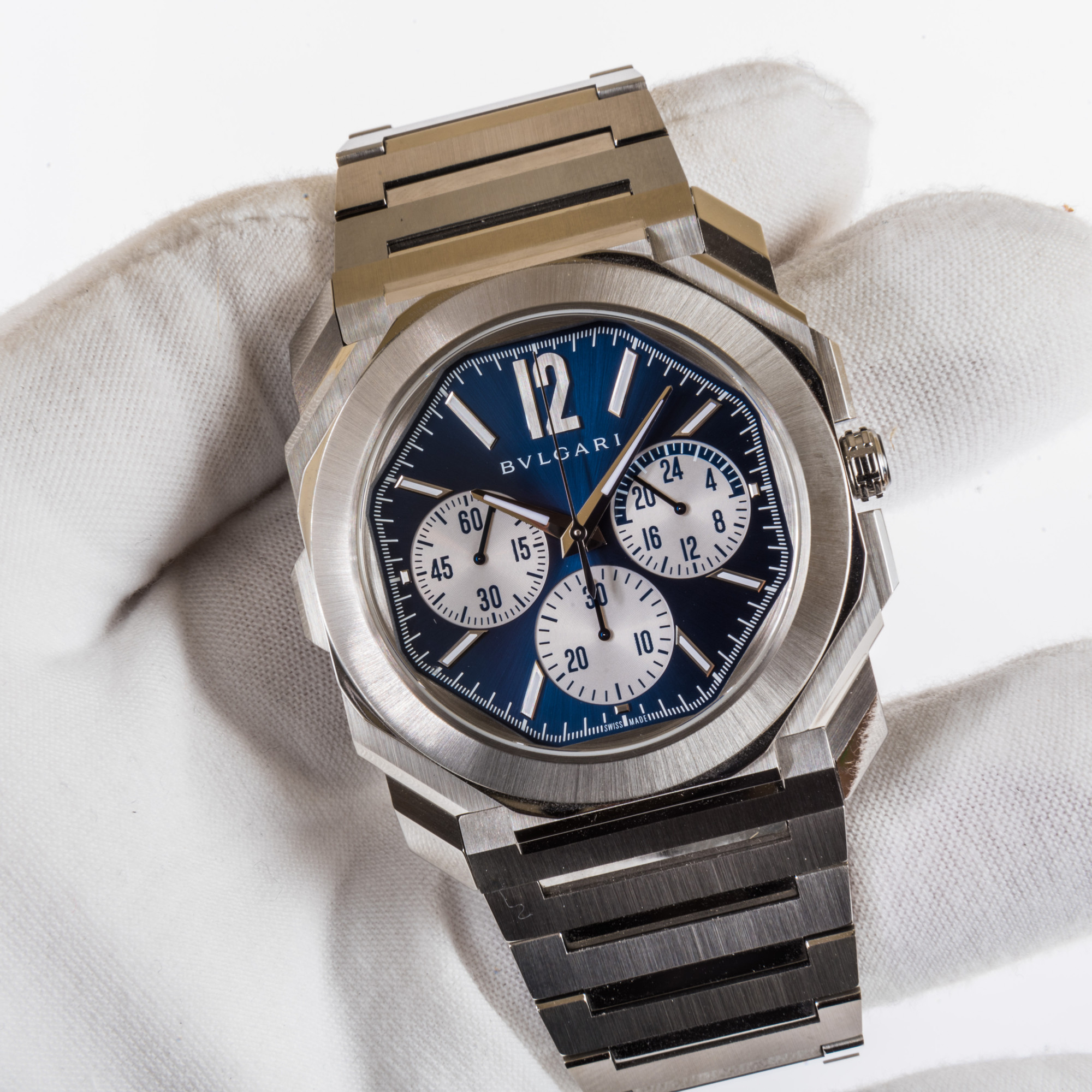 Bulgari Octo Finissimo Chronograph GMT *2021* *Blue Dial* *WIRE ONLY*