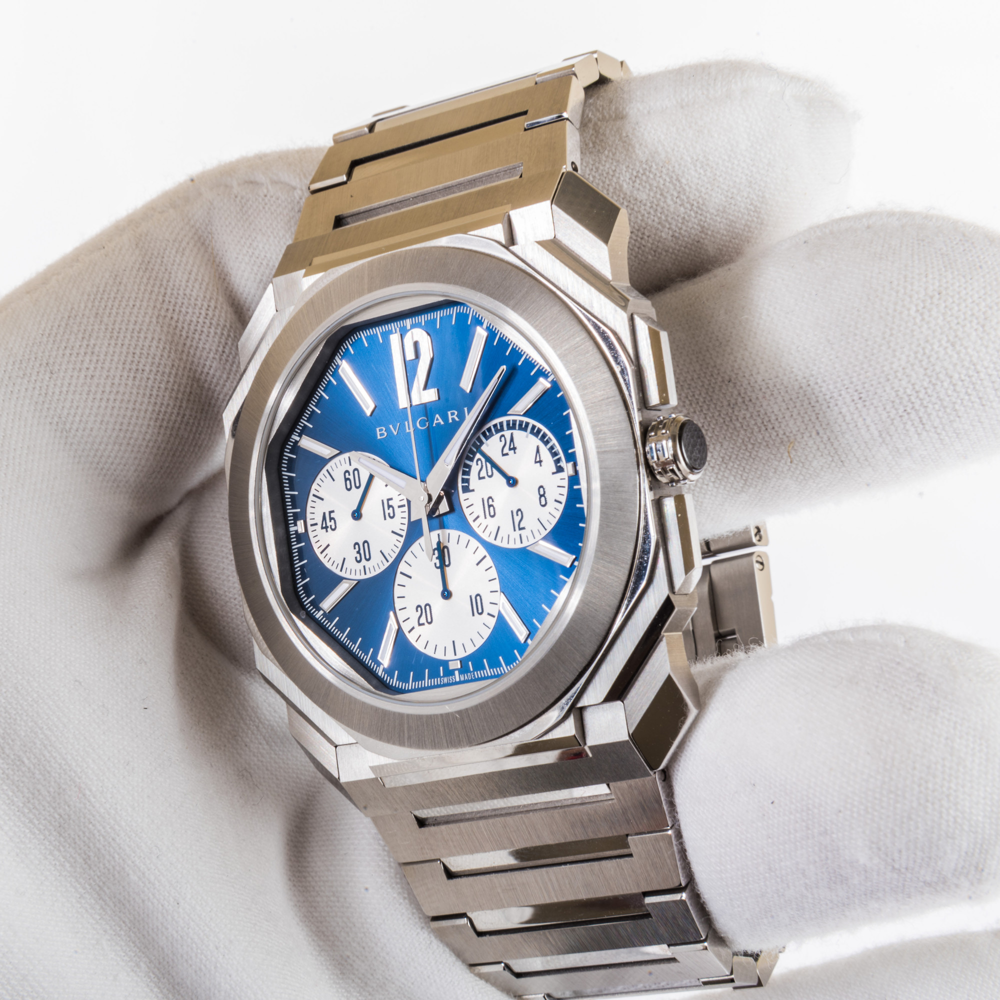 Bulgari Octo Finissimo Chronograph GMT *2021* *Blue Dial* *WIRE ONLY*