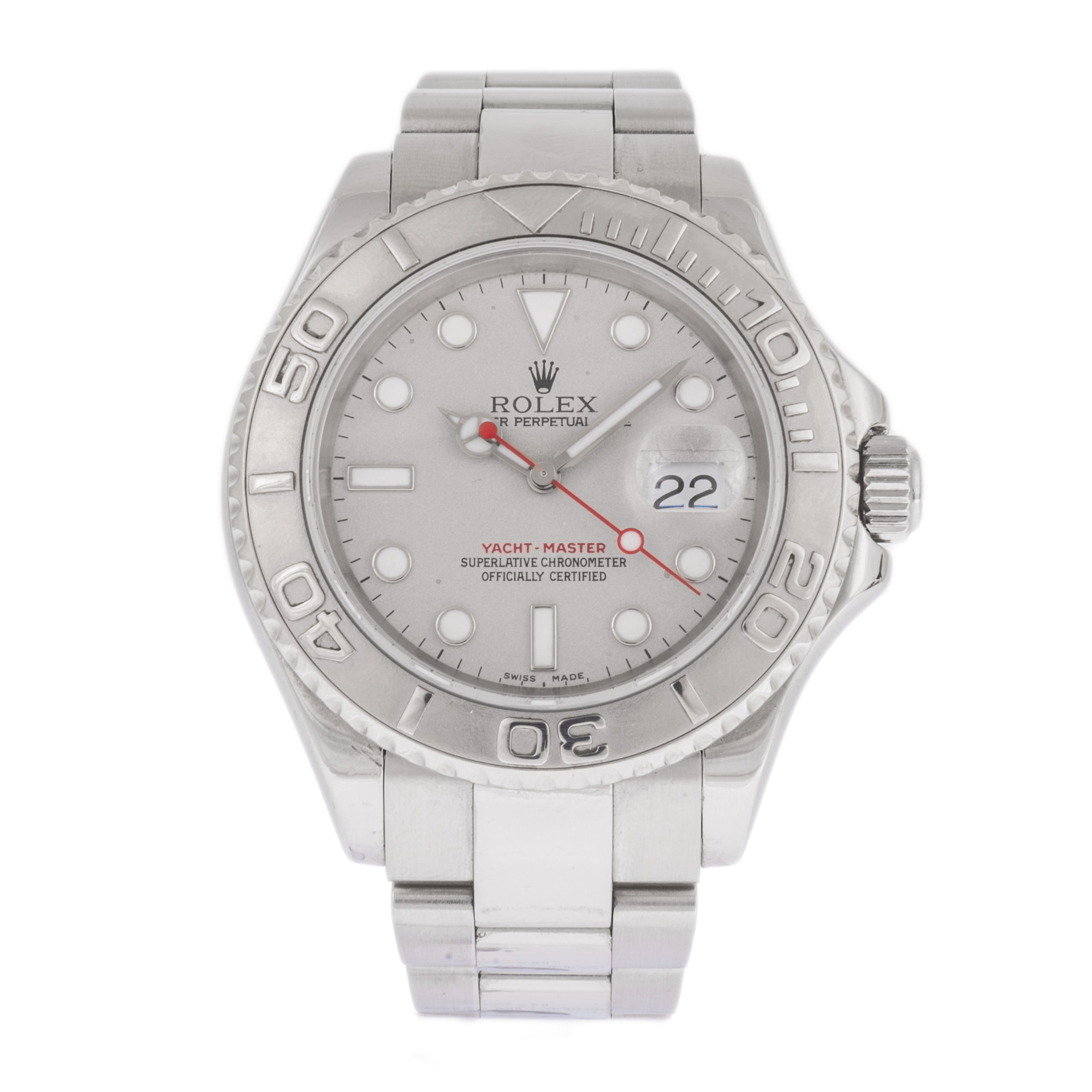 Rolex Yacht-Master 16622 Platinum Dial