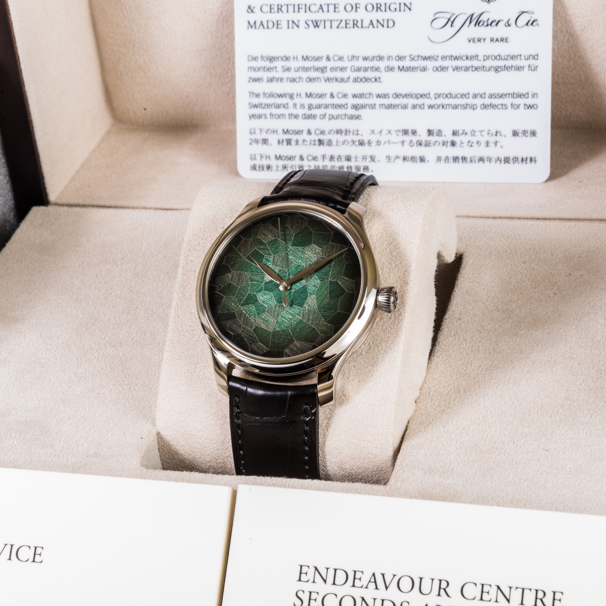 H Moser Endeavour Centre Seconds 'Mosaic Green fumé dial' *Limited Edition* *2022* *UNWORN* *WIRE ONLY*