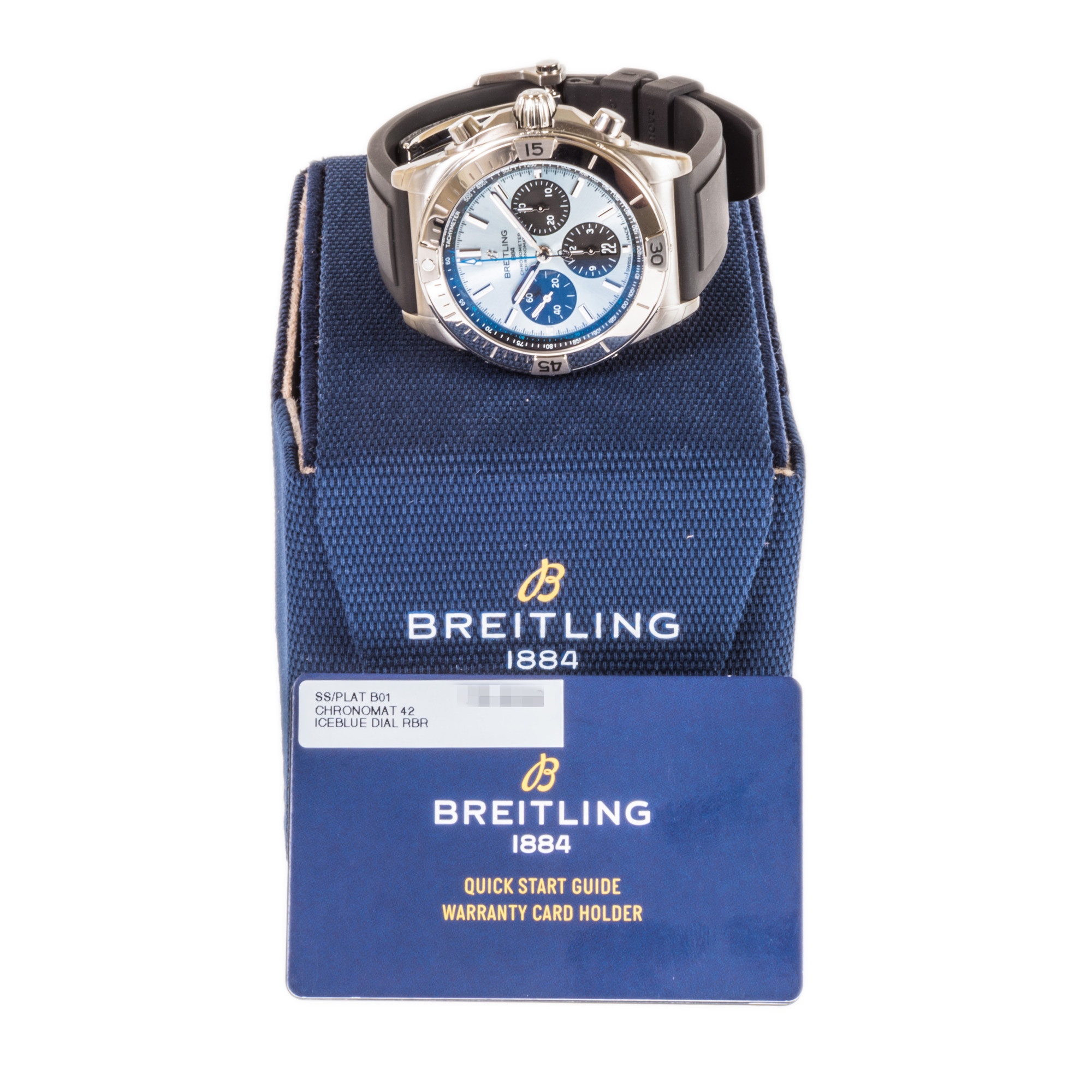 Breitling Chronomat B01 Steel & Platinum - Ice Blue *Unworn*