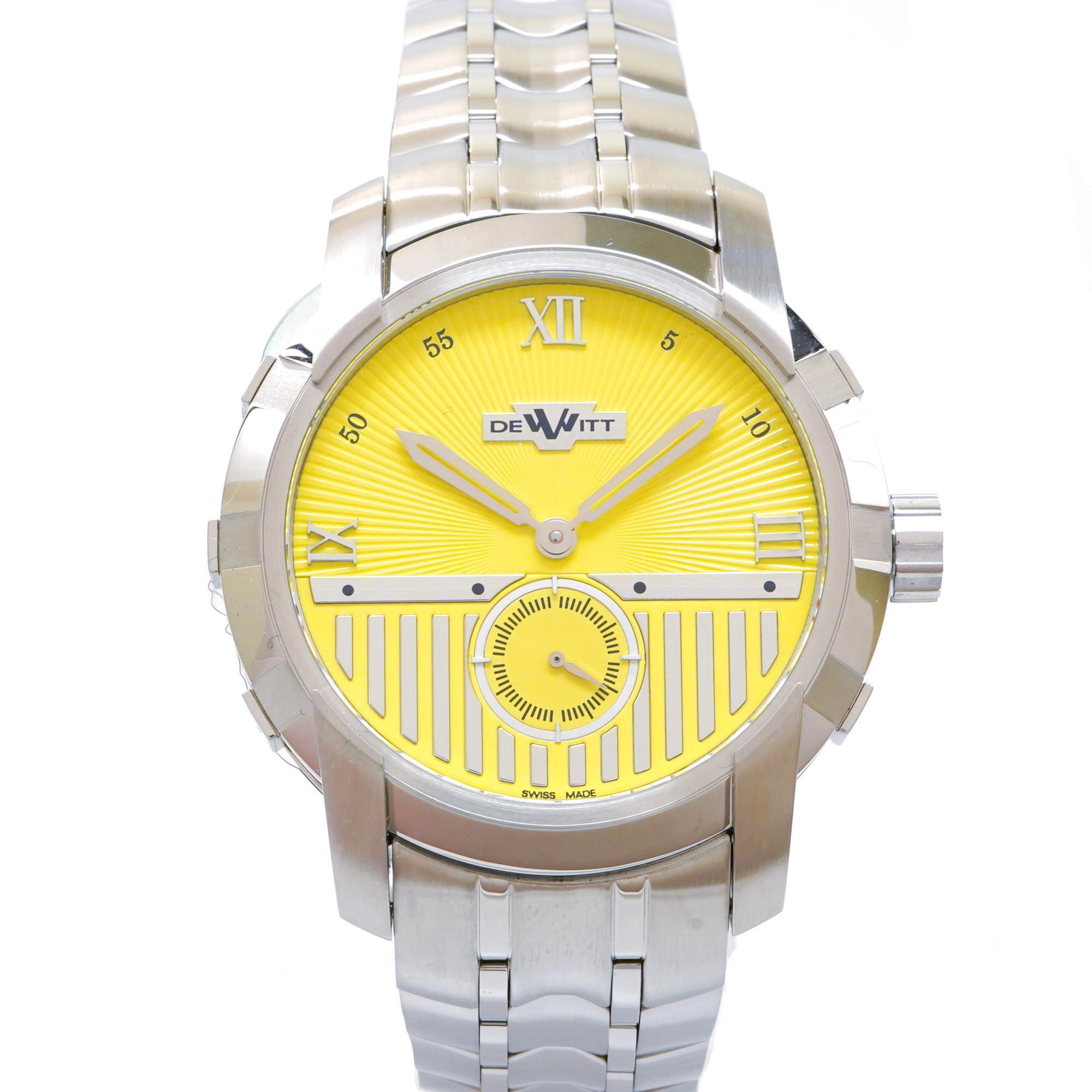 DeWitt Glorious Knight Automatic *Yellow Dial* *Unworn* - Inventory 3460