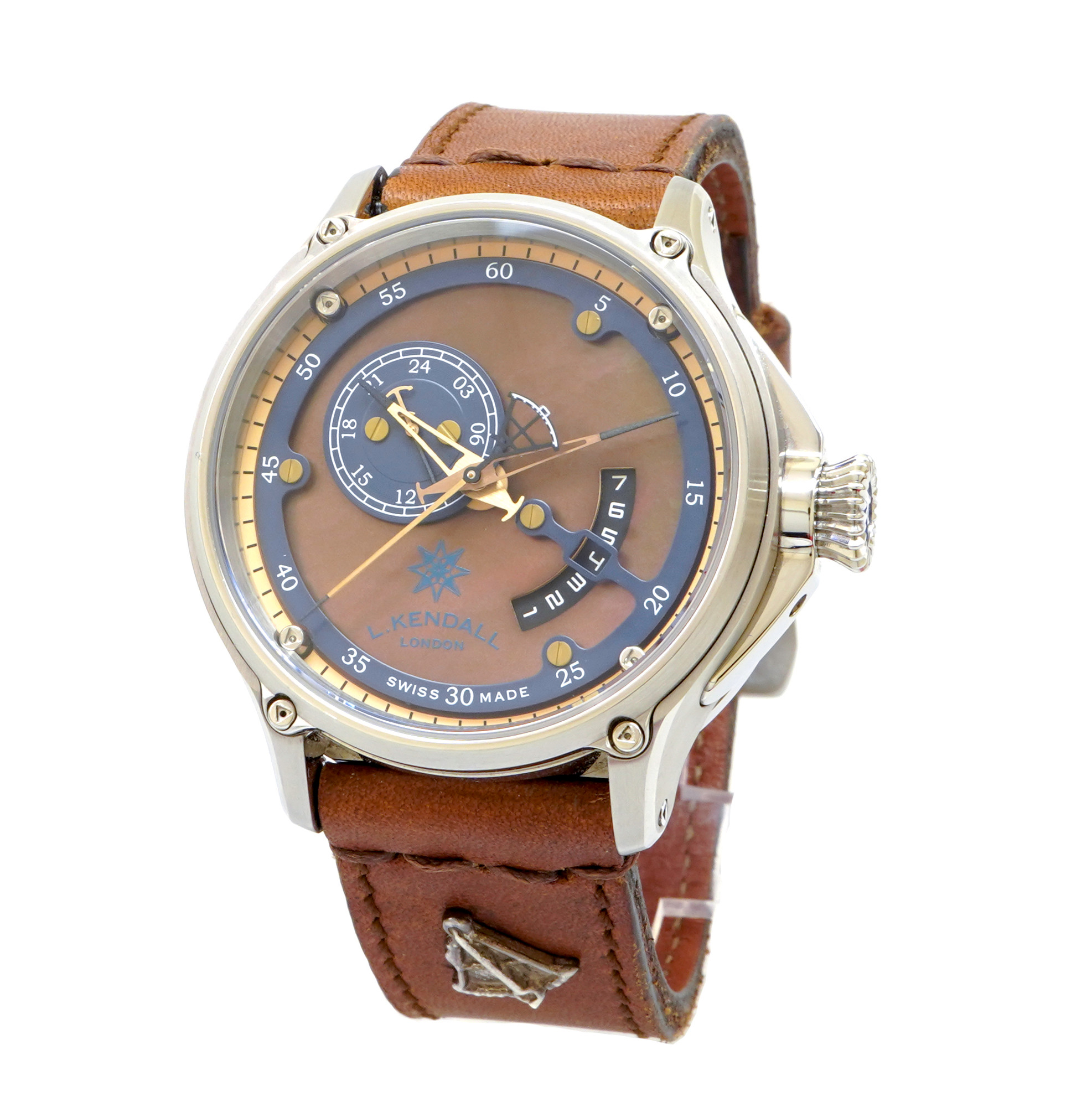 L. Kendall K7 Large Date Limited Edition Brown MOP GMT - Inventory 3440