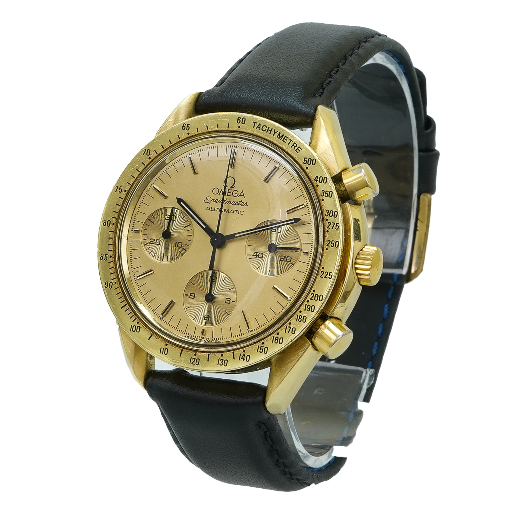 Omega Speedmaster Reduced Automatic Yellow Gold 39mm - Inventory 3569