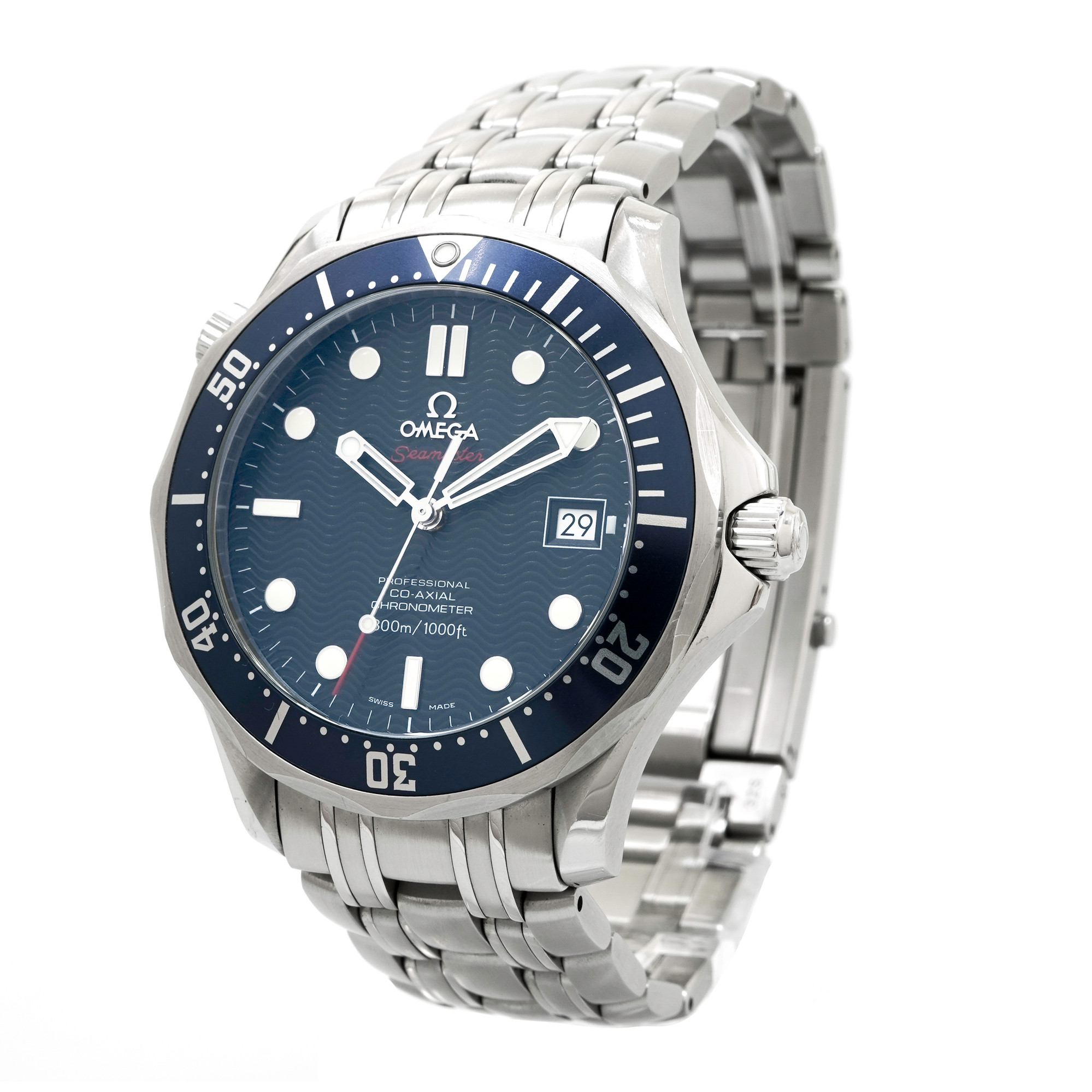 Omega Seamaster Diver 300M Co-Axial Chronometer 41mm *Blue Dial* - Inventory 3597
