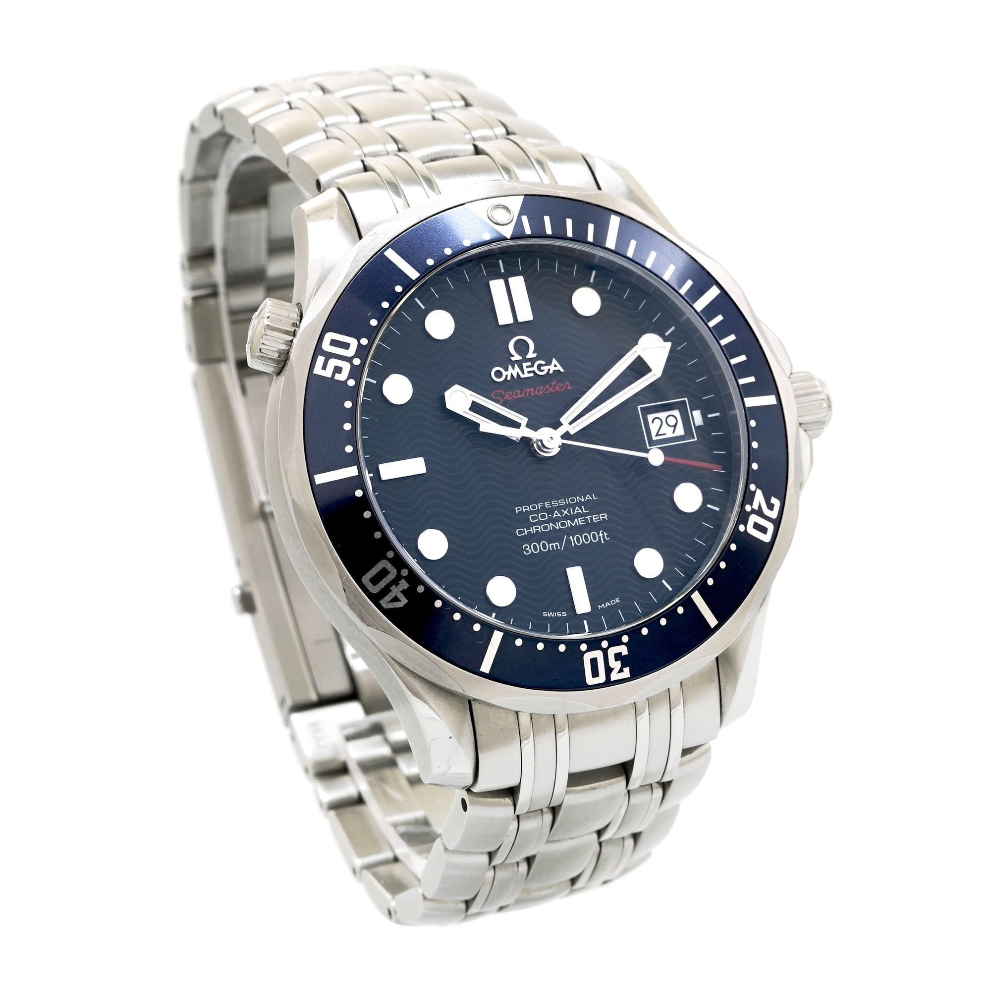 Omega Seamaster Diver 300M Co-Axial Chronometer 41mm *Blue Dial* - Inventory 3597
