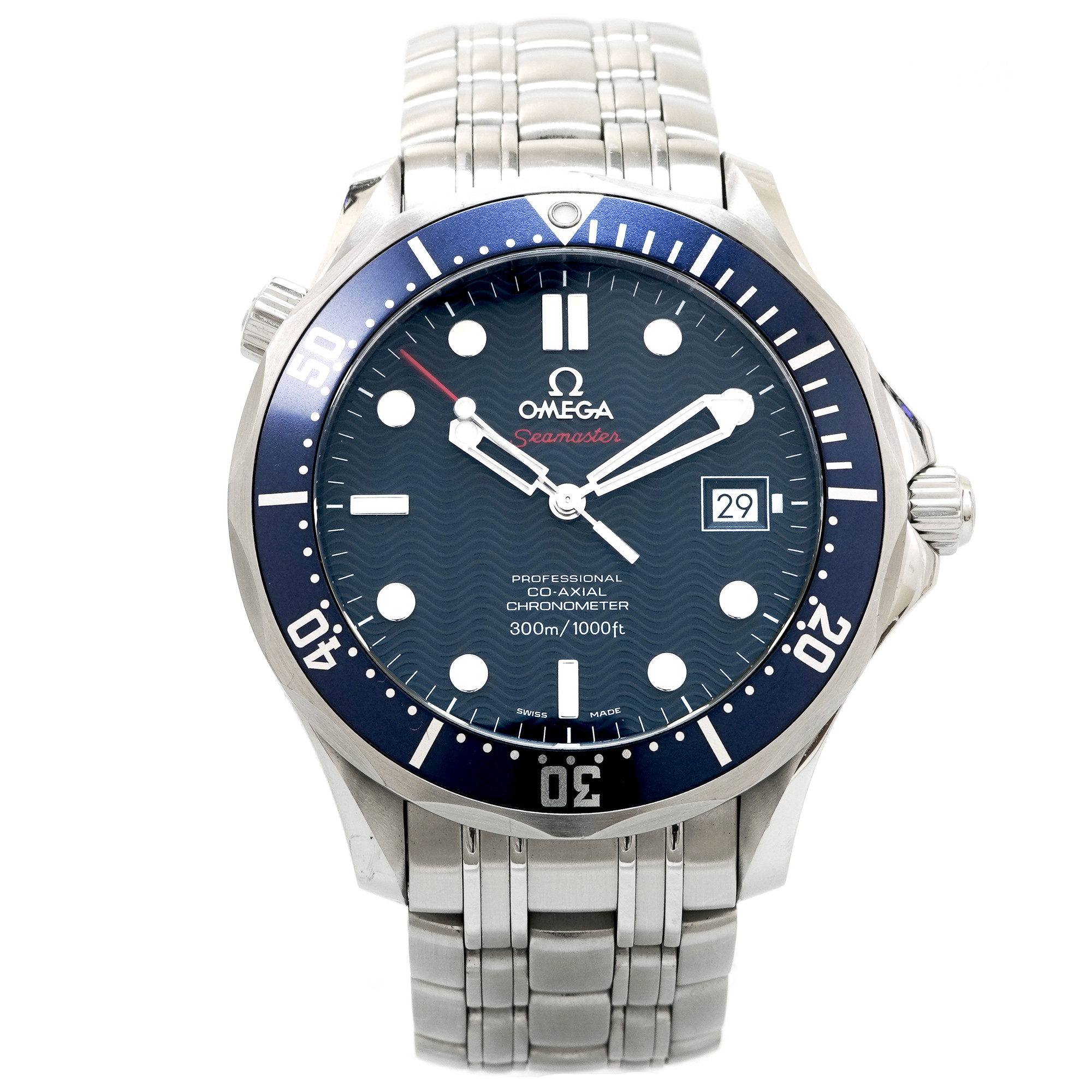 Omega Seamaster Diver 300M Co-Axial Chronometer 41mm *Blue Dial* - Inventory 3597